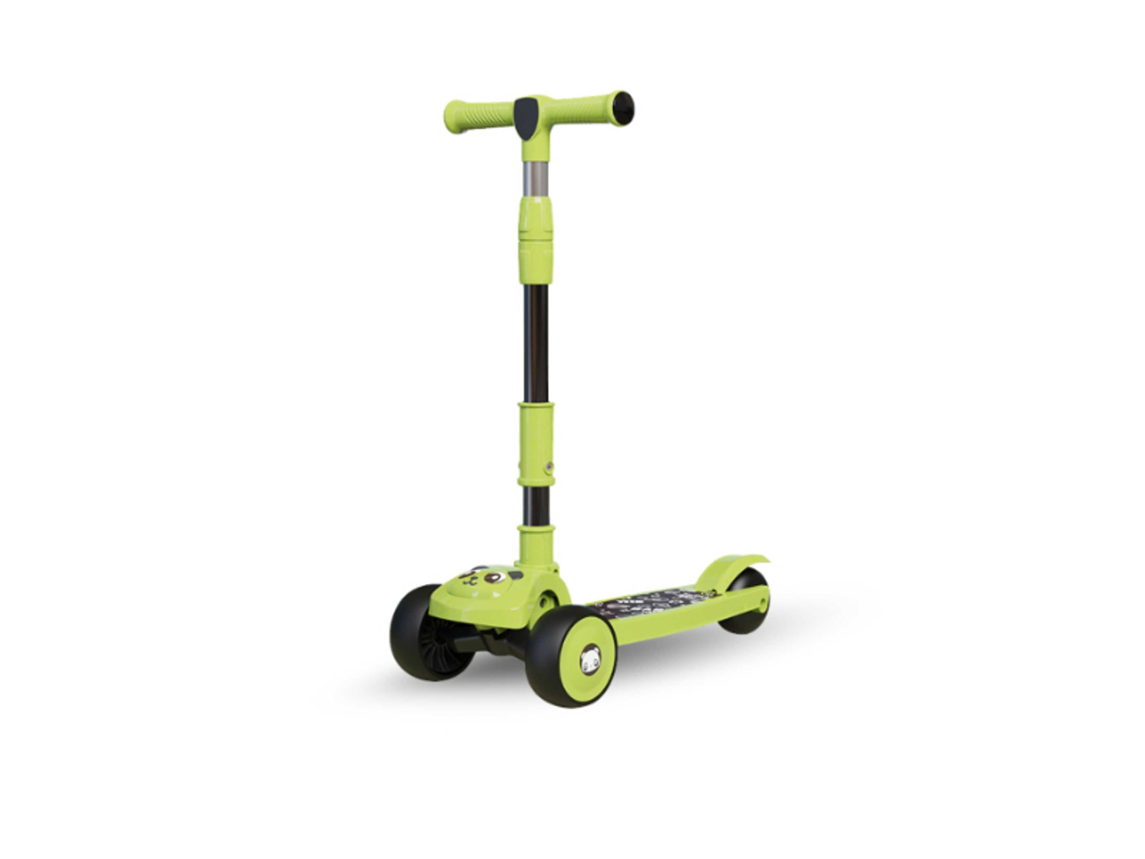 Panda Scooter for Children 3-8 years, Adjustable Height and  Foldable, Balance Scooter, Non-slip Deck Green - Product Main Image