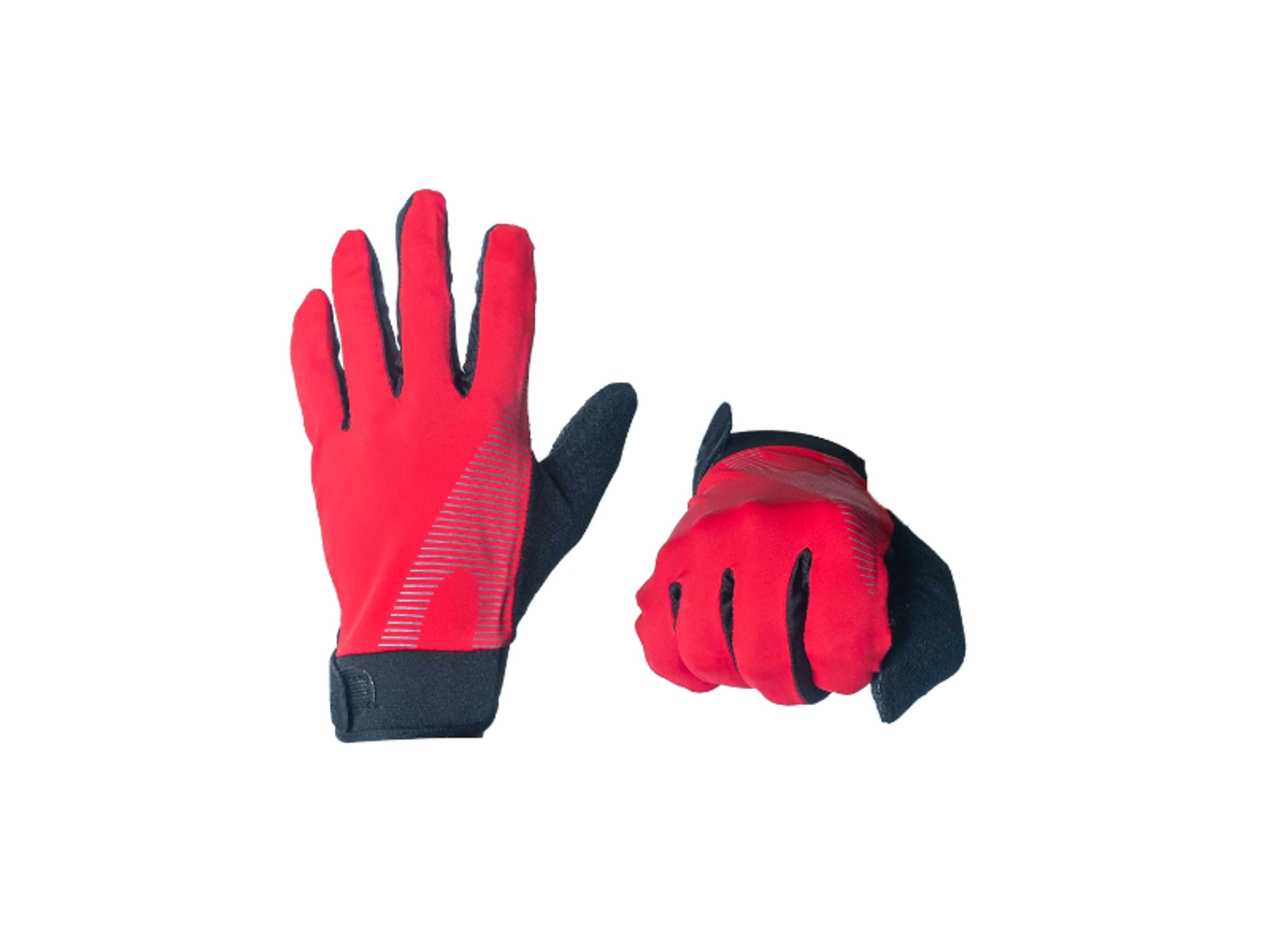 Thin Touch Screen Gloves / Ice Silk Full Finger Gloves Red & black Medium - Product Main Image