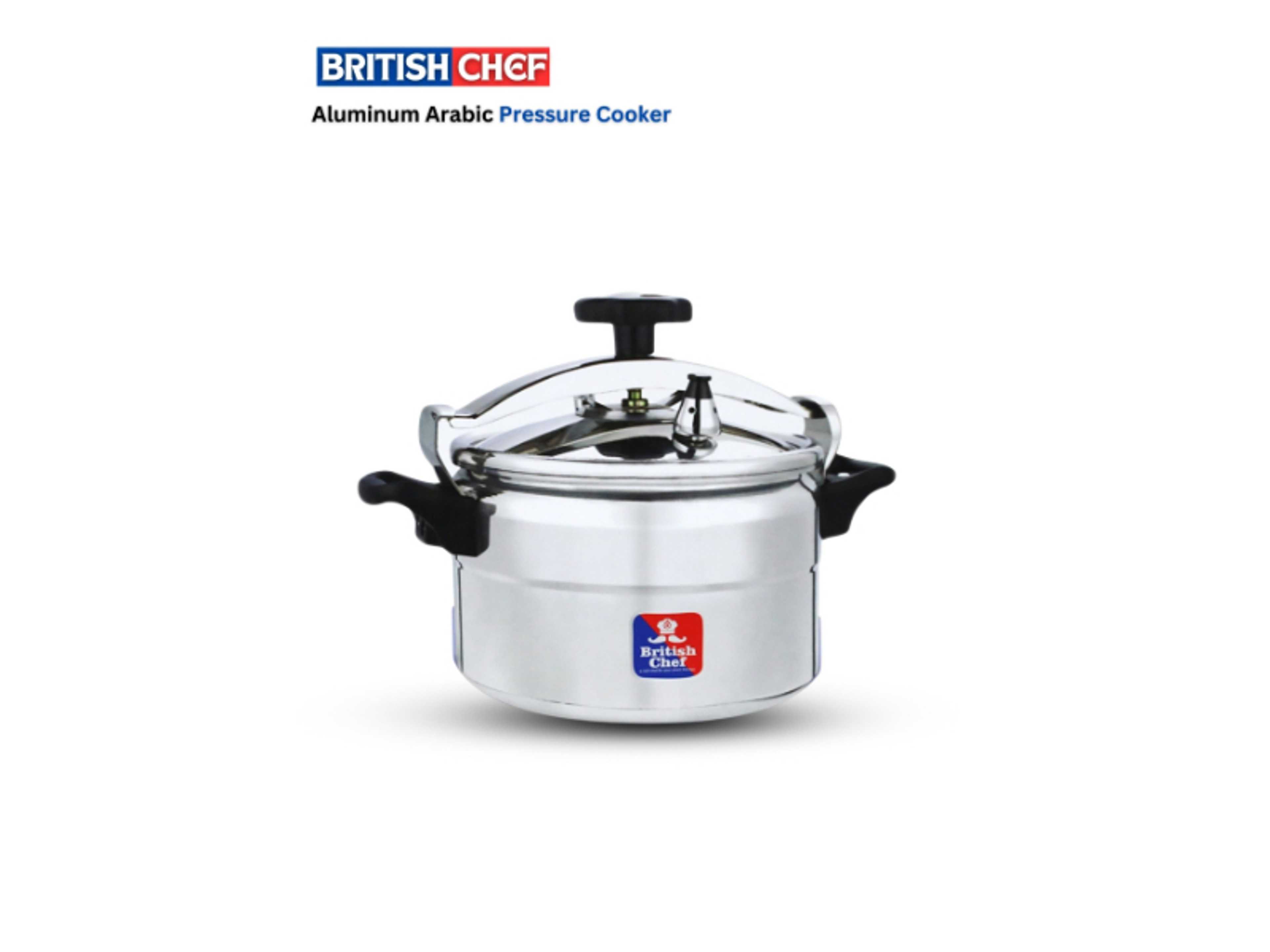 Aluminum Arabic Pressure Cooker, Induction Base Pressure Pot, High Quality Arabic Cooker With Durable Body and Lid Available Sizes 5L 7L 9L 11L 15L - Silver - Product Main Image