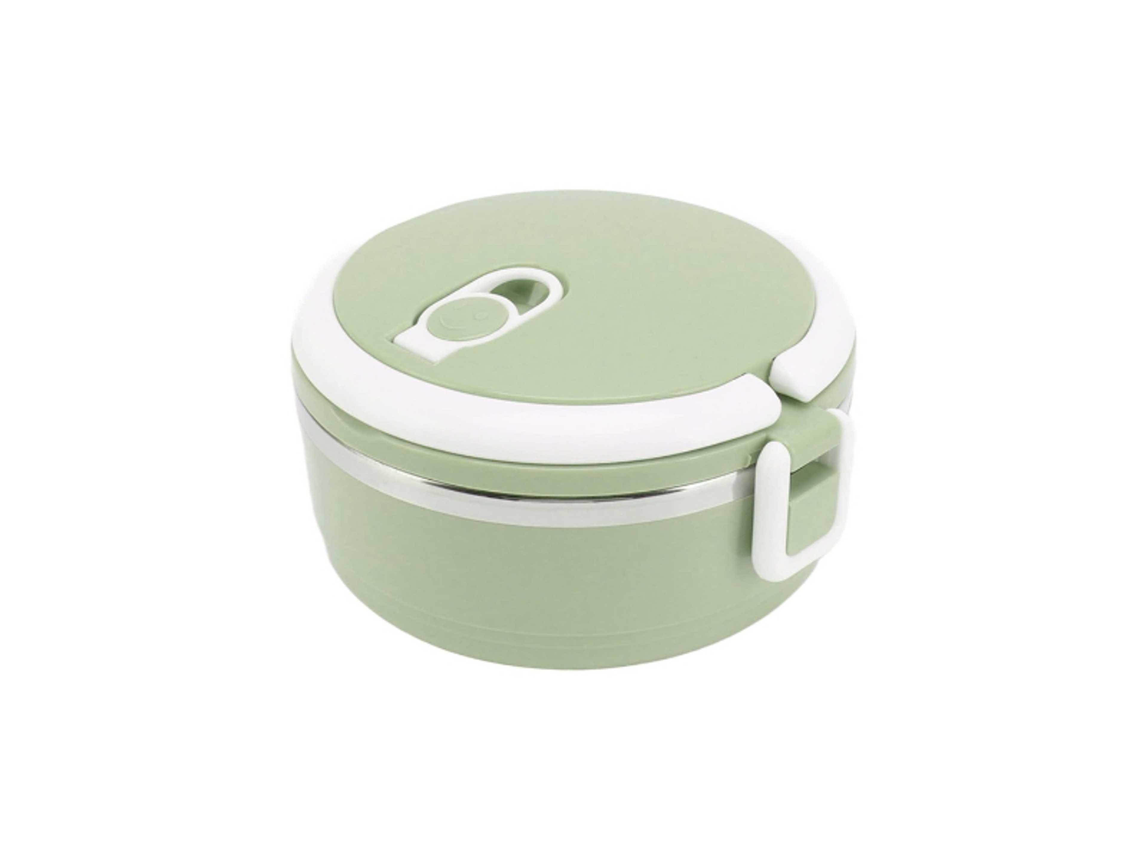 Lunch Box 600ml , Portable Stainless Steel Thermal Insulated Rice Noddles Lunch Box Single Layer Food Container,Intimate Design, Labor-Saving and Safe - Product Main Image