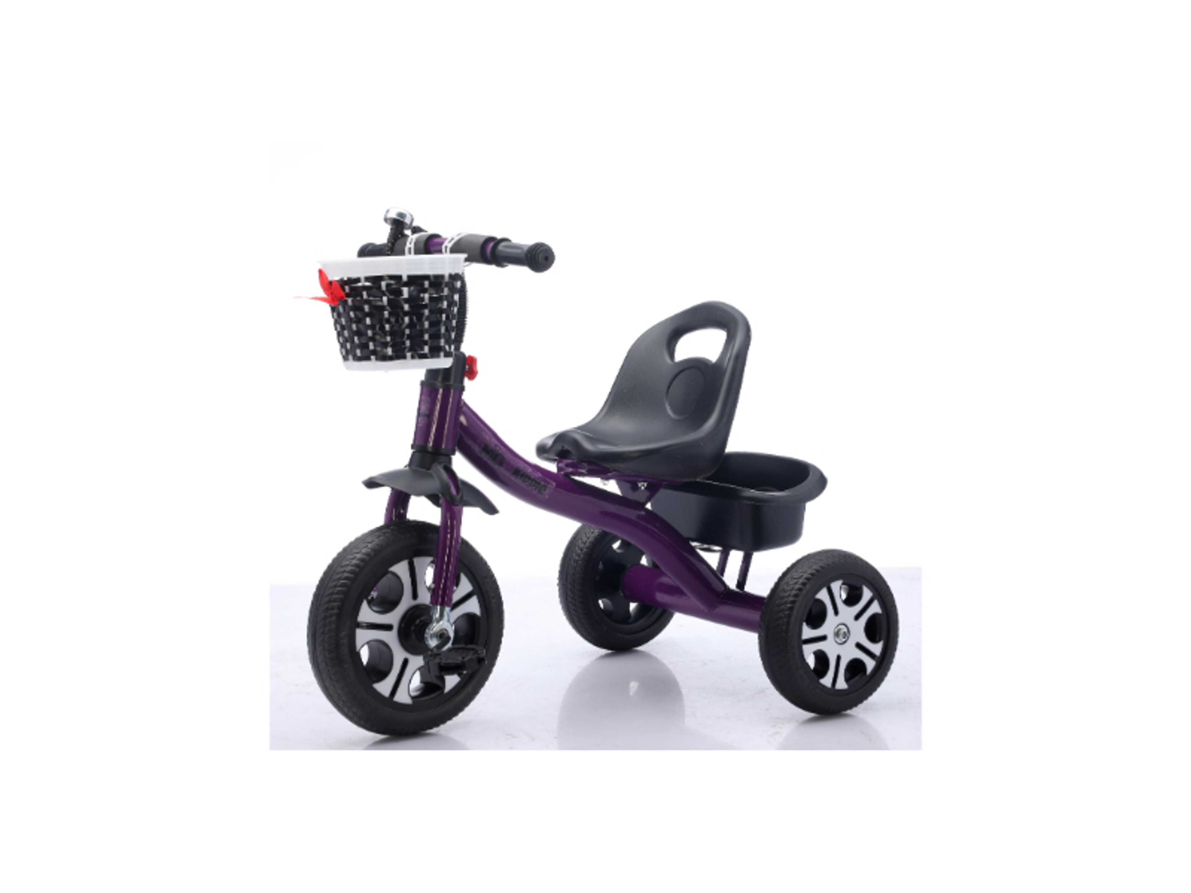 Kids Tricycle with Basket & Rear Storage | 3-Wheel Bike for 2-5 Years Toddlers | Durable Steel Frame | Anti-Slip Pedals | Comfortable Seat with Backrest | Bell & Accessories | Indoor & Outdoor Ride-On Toys - Product Main Image