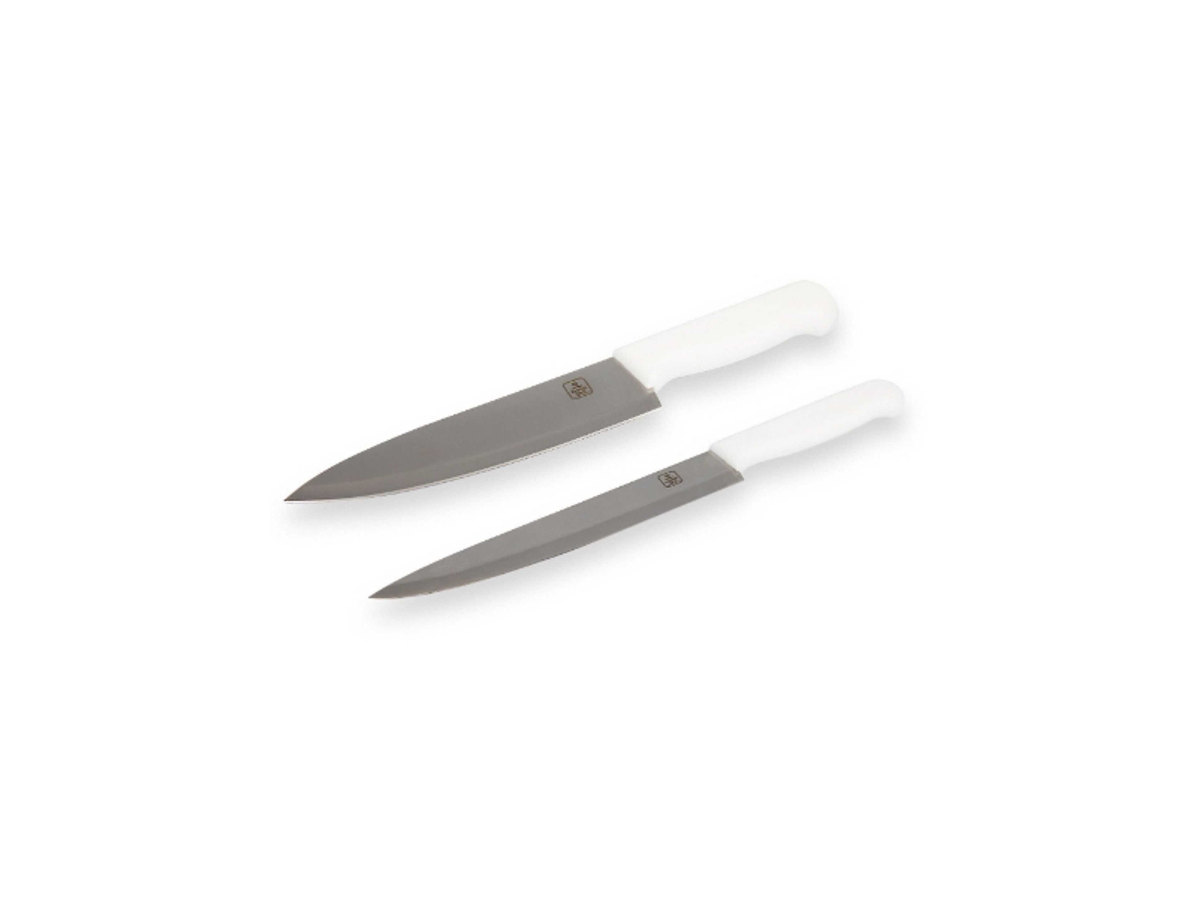 Chef knife Set of 2pcs with Sharp Stainless steel Blade Durable design, Slicing, Dicing, Chopping and Carving for Home/Restaurant, Polypropylene handles Dishwasher Safe - 8 inch - Product Main Image