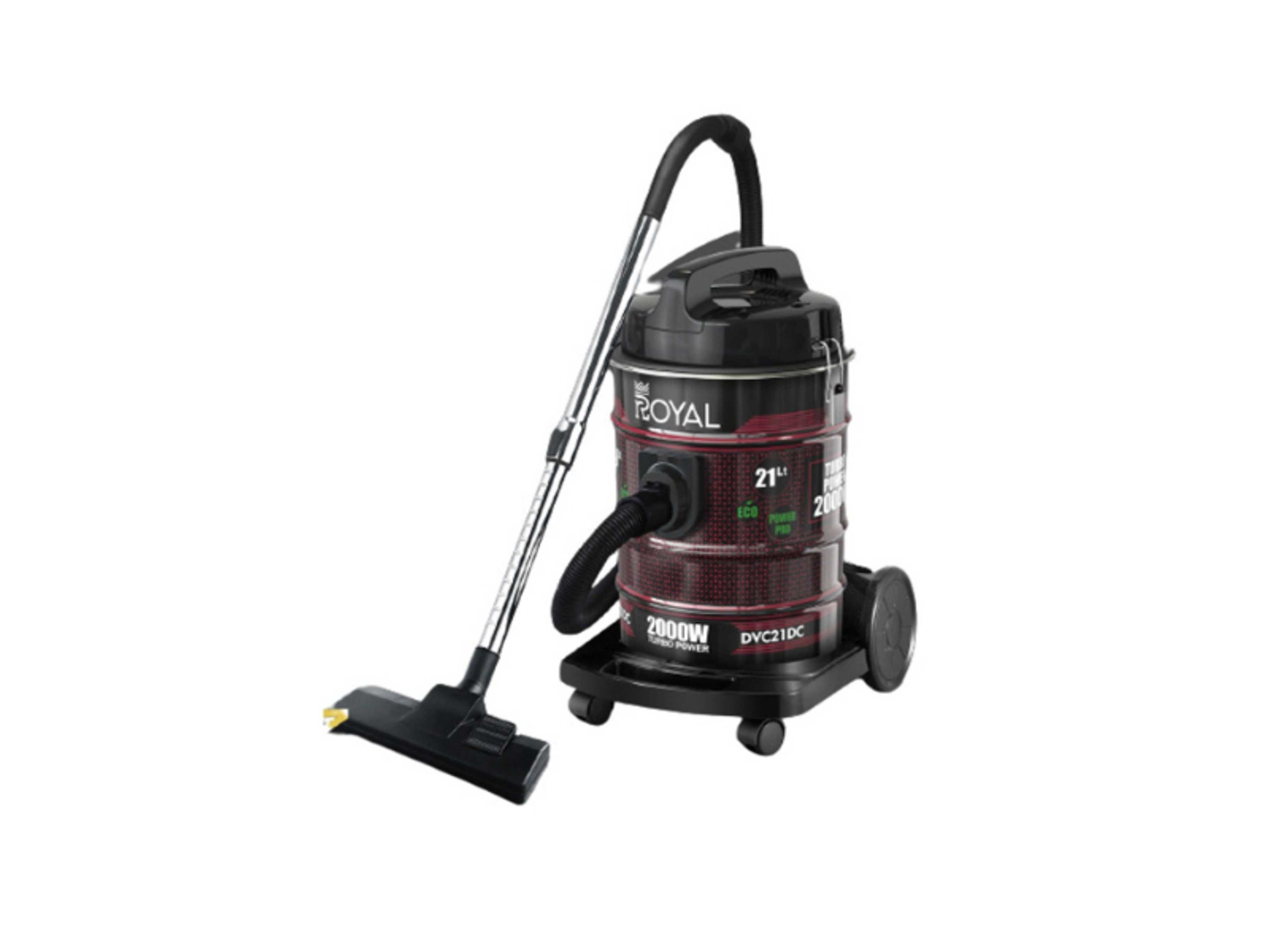Powerful Vacuum Cleaner With BS Plug | Telescope Tube | Plastic Brush & Dust Bag |  4 Meter Long Cord 2000 W RA-VCM2121 Black & Mehroon - Product Main Image