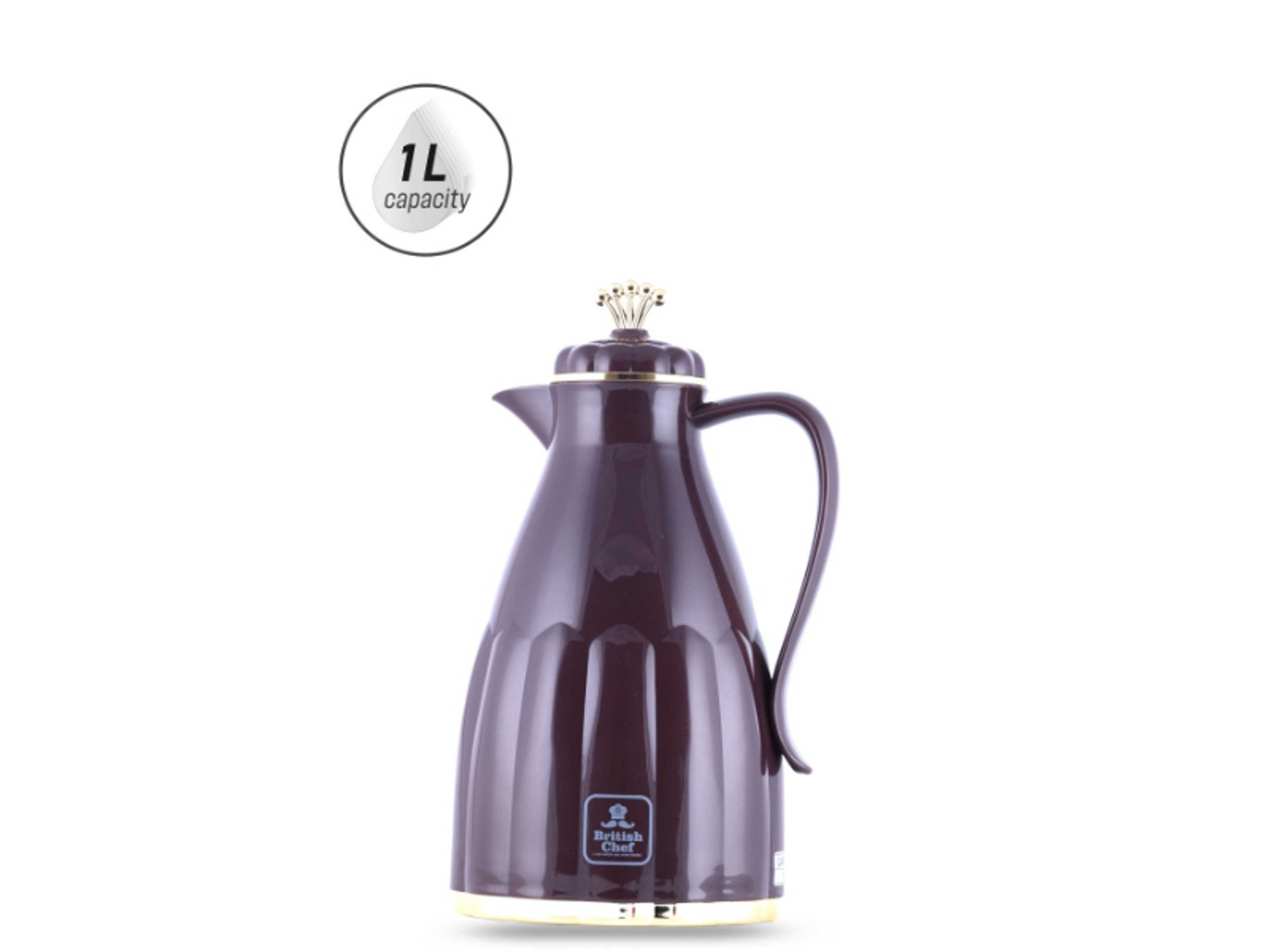 1LTR Vacuum Insulated Flask For Keeping Hot Cold Long Hour Heat Cold Retention, Double Walled Glass Vacuum - Product Main Image