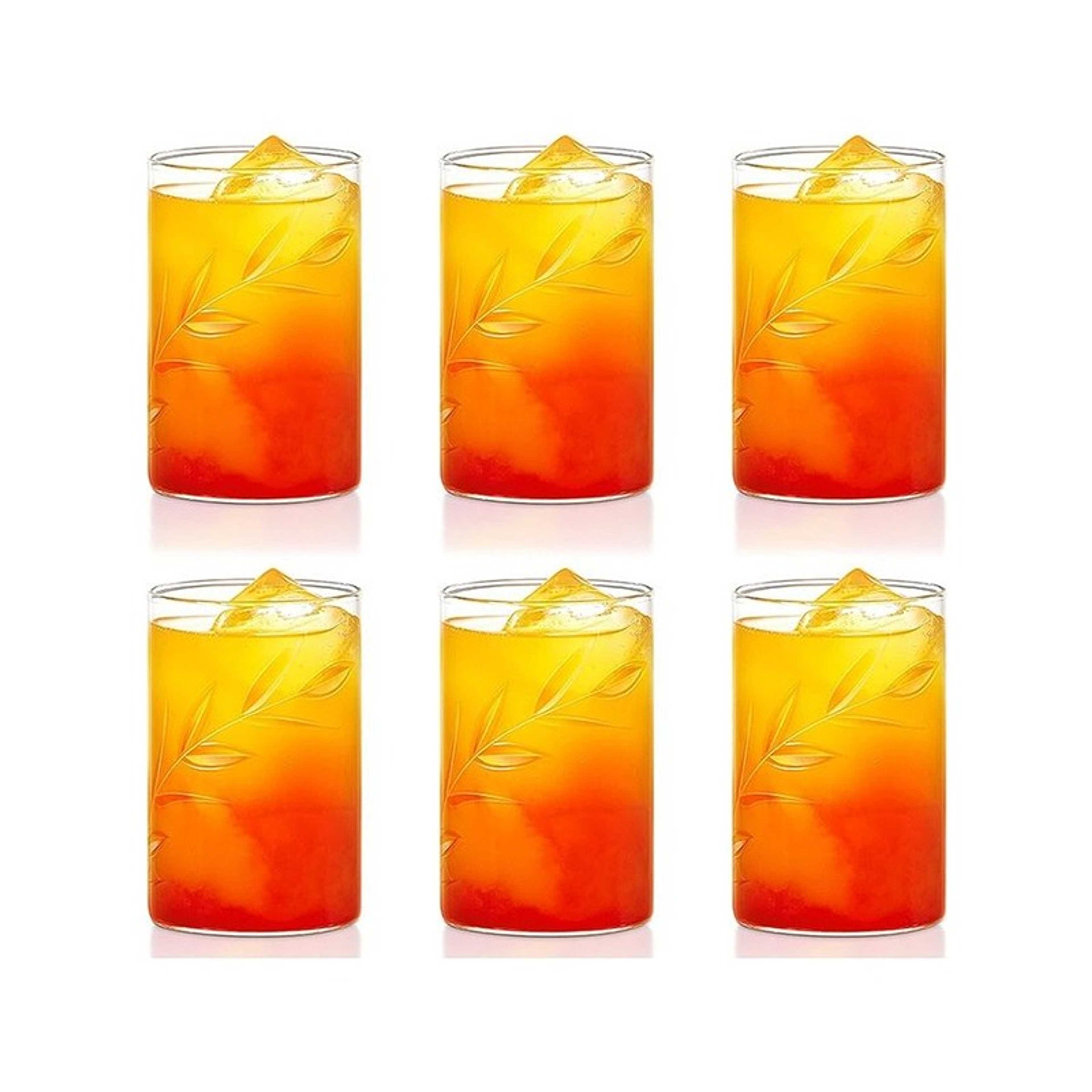 Vision Creeper Glass Set Of 6- Microwavable, Large White - Product Main Image