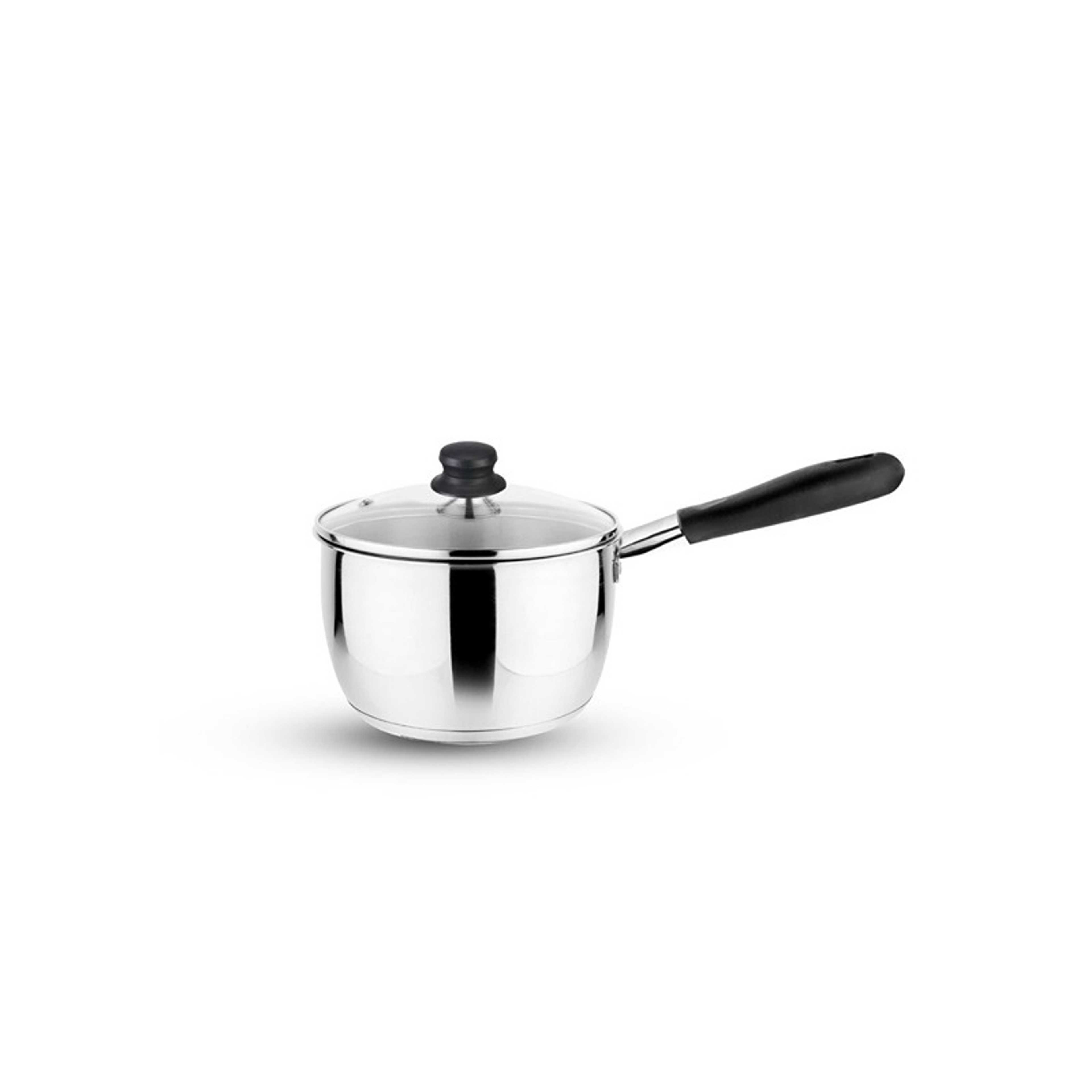 16cm Stainless Steel Sauce Pan With Lid | Induction Base, Heavy Base Bottom, Durable with Mirror Finish - Product Main Image