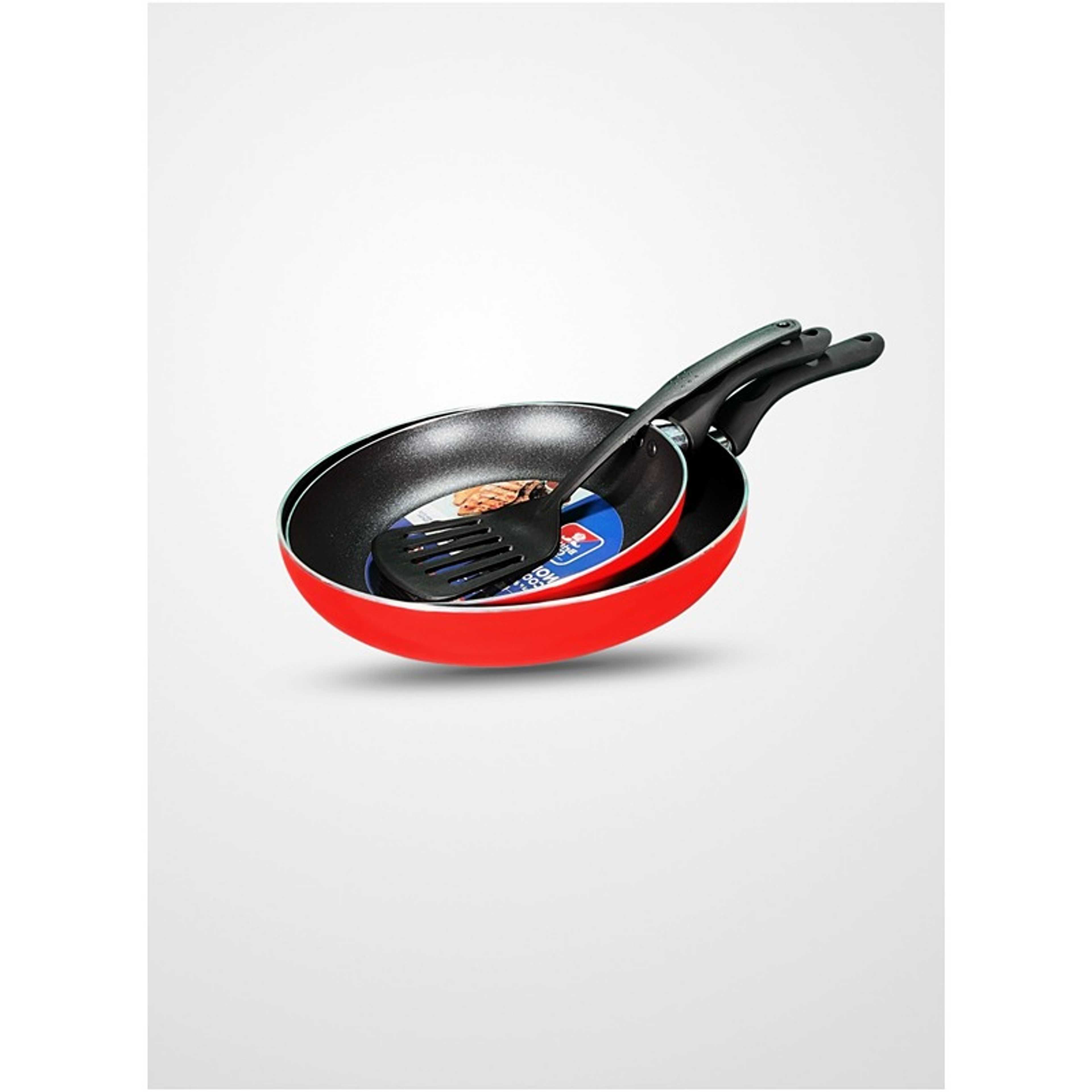 Nonstick Frypan Set 22cm and 24cm Frypan with Nylon Ladle, Scratch Resistant and Easy to Clean - Product Main Image