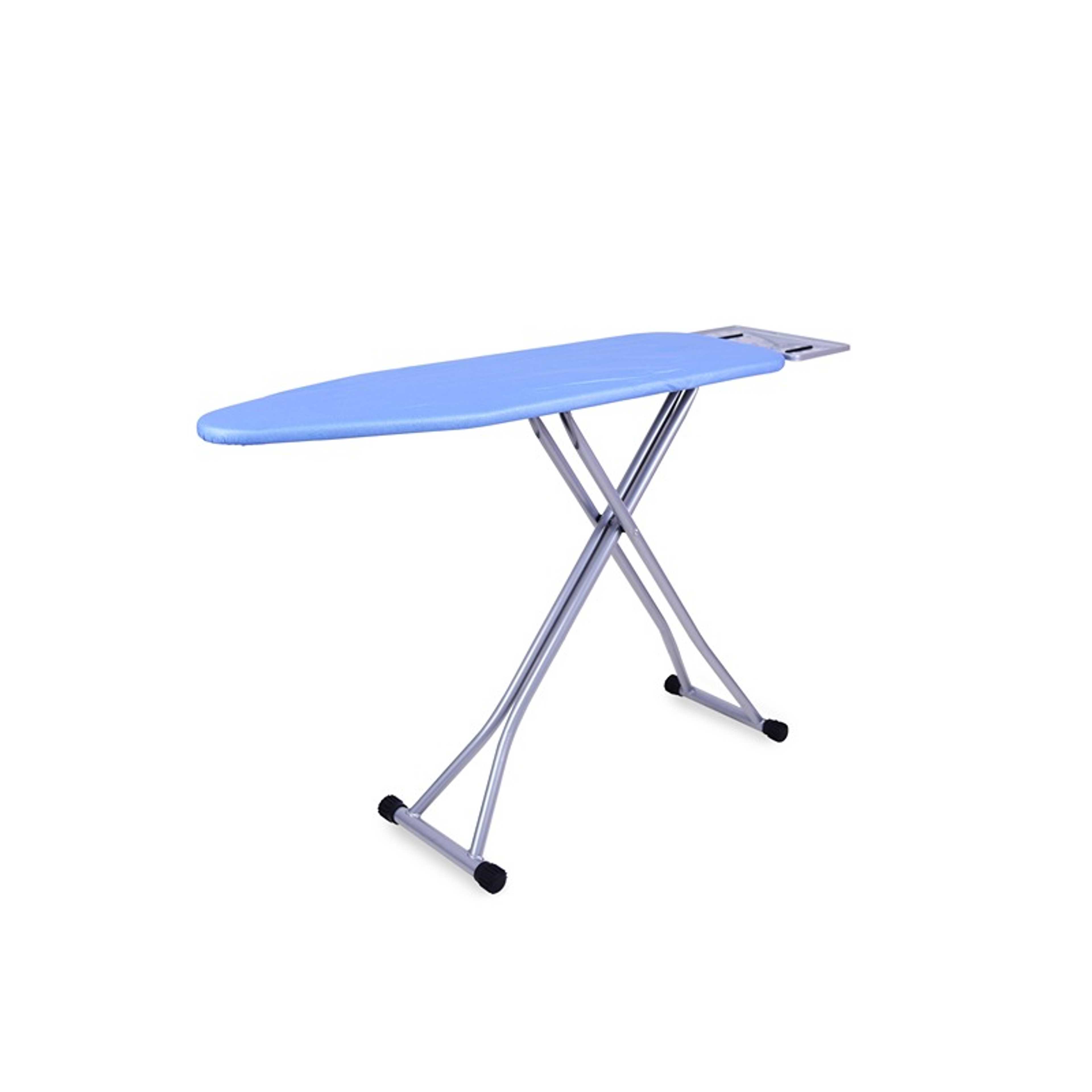 Wide Ironing Board with Iron Station Holder | Heat-Resistant Cover | Non-Slip Folding Ironing Stand | Adjustable Height | Cotton Cover - Product Main Image