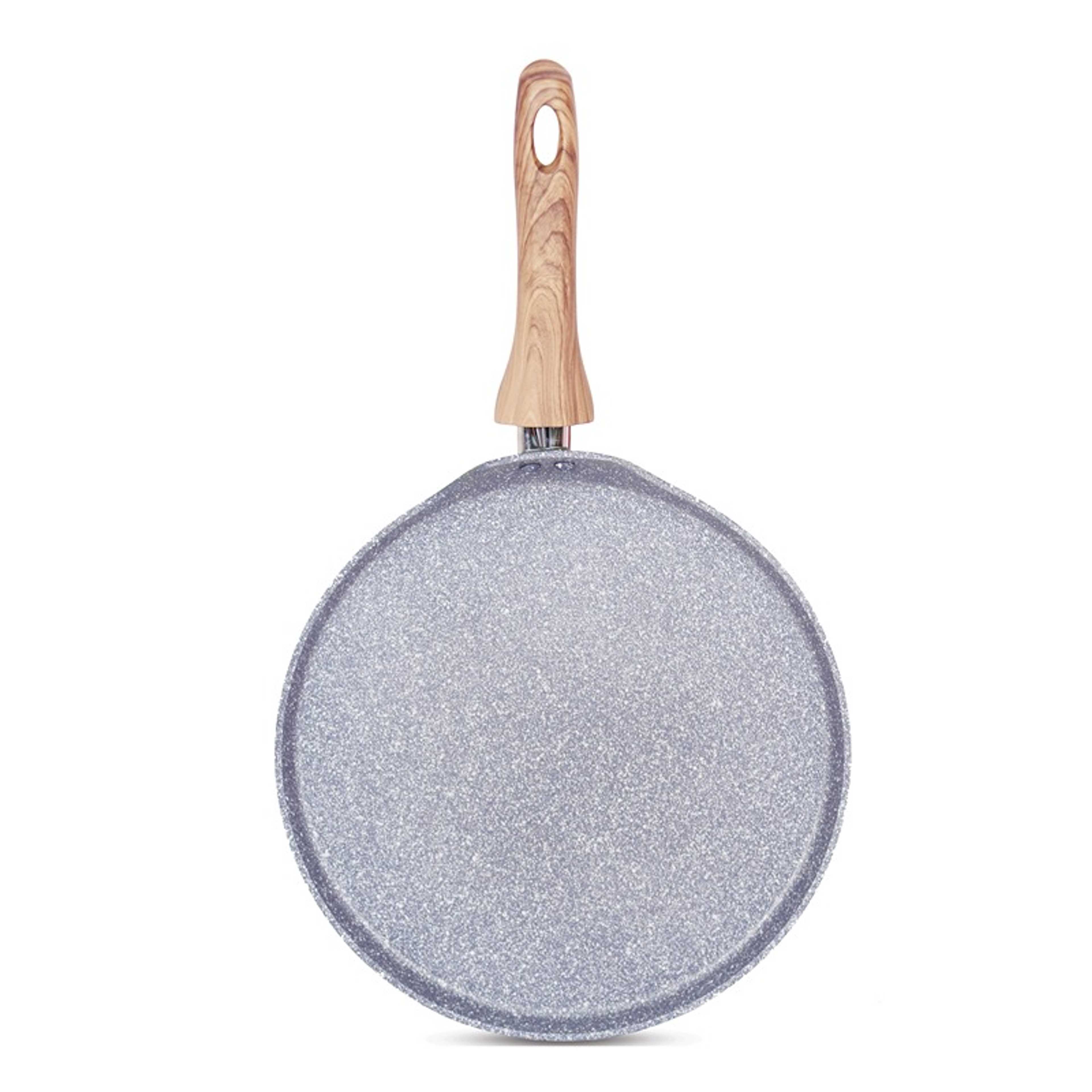 Marble Coated Pizza Pan - 5 Layer Nonstick Coating With 3mm Thick, Induction Bottom- 28 Centimeter - Product Main Image