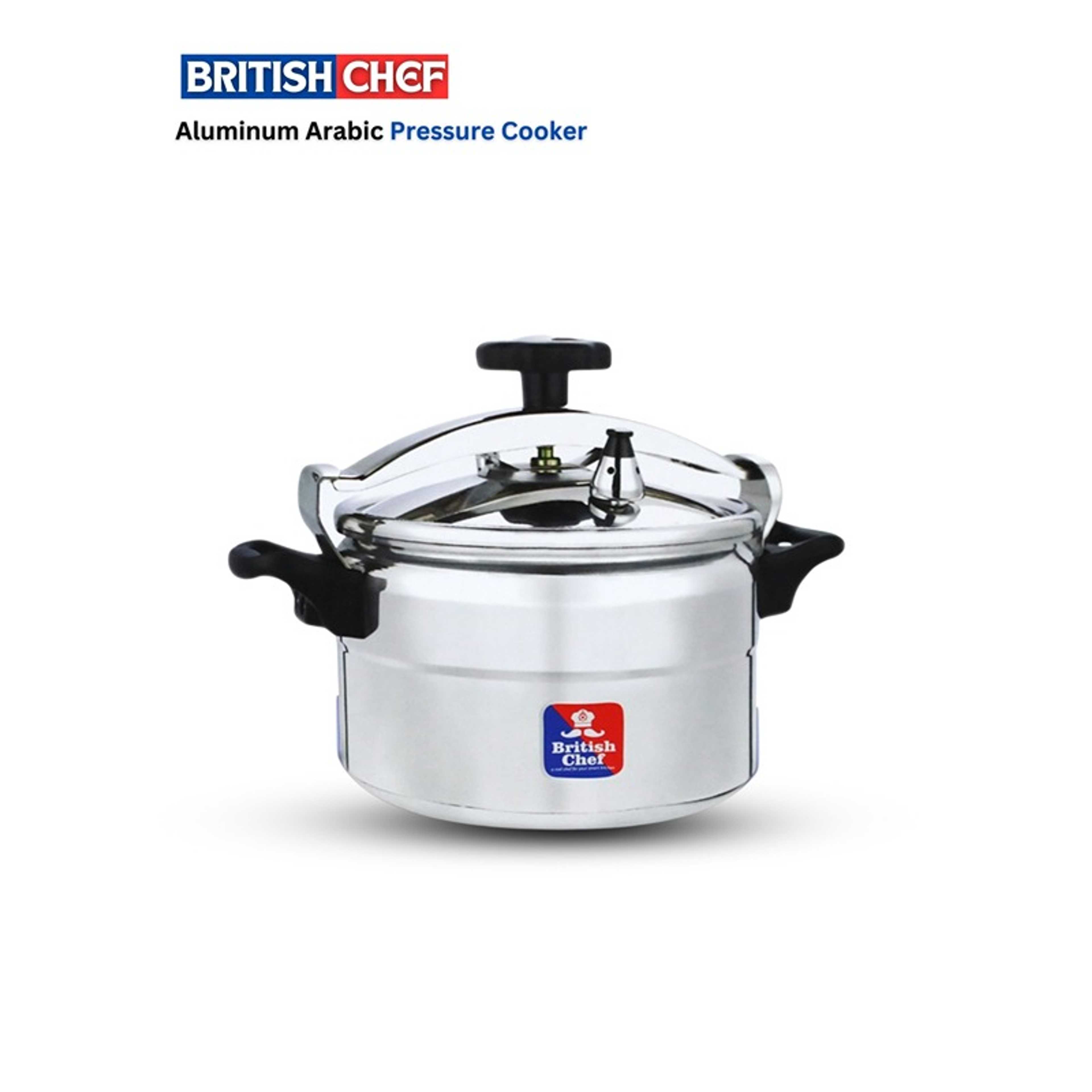 Aluminum Arabic Pressure Cooker, Induction Base Pressure Pot, High Quality Arabic Cooker With Durable Body and Lid Available Sizes 5L 7L 9L 11L 15L - Silver - Product Main Image