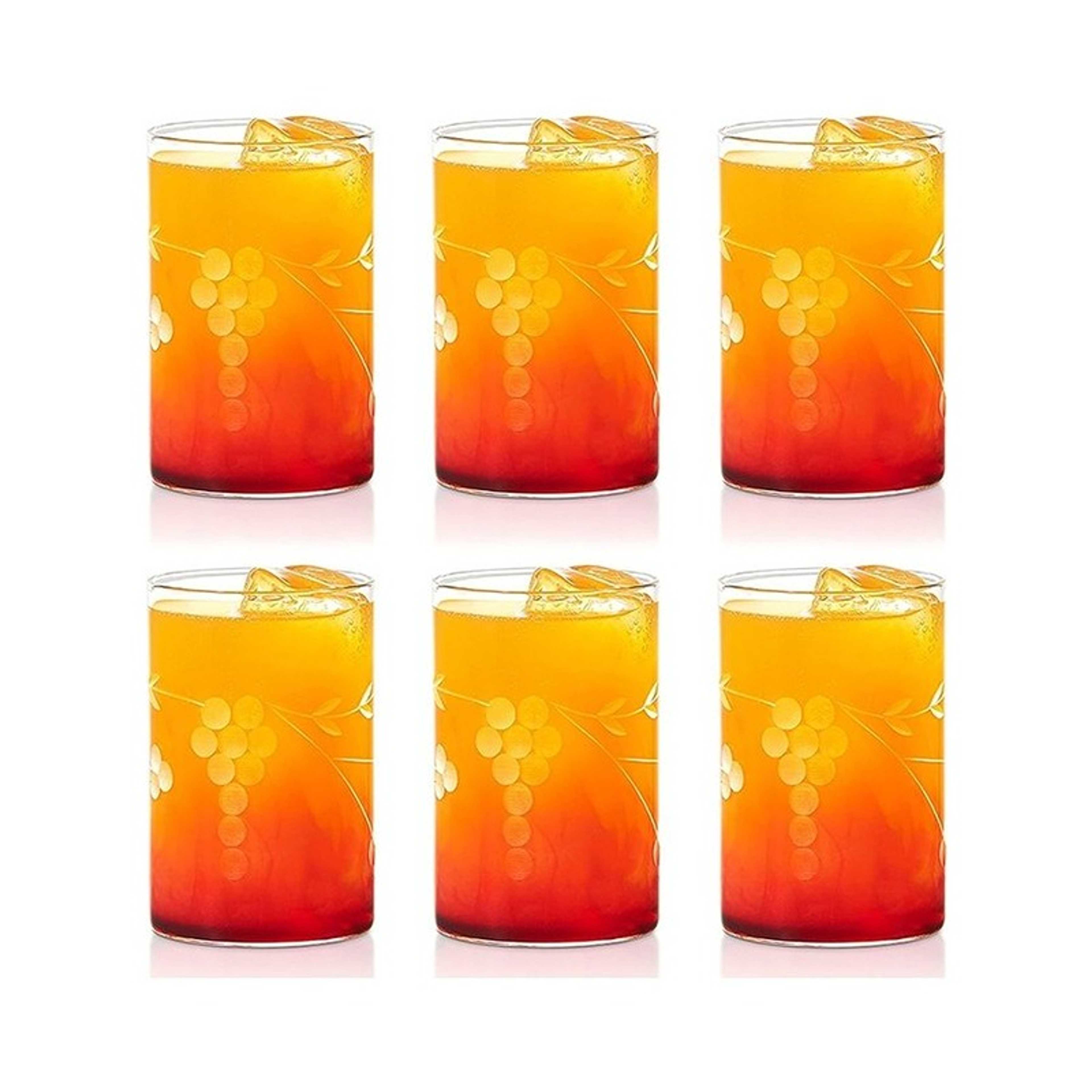 Berry Glasses Set Of 6-Microwavable, Medium White - Product Main Image