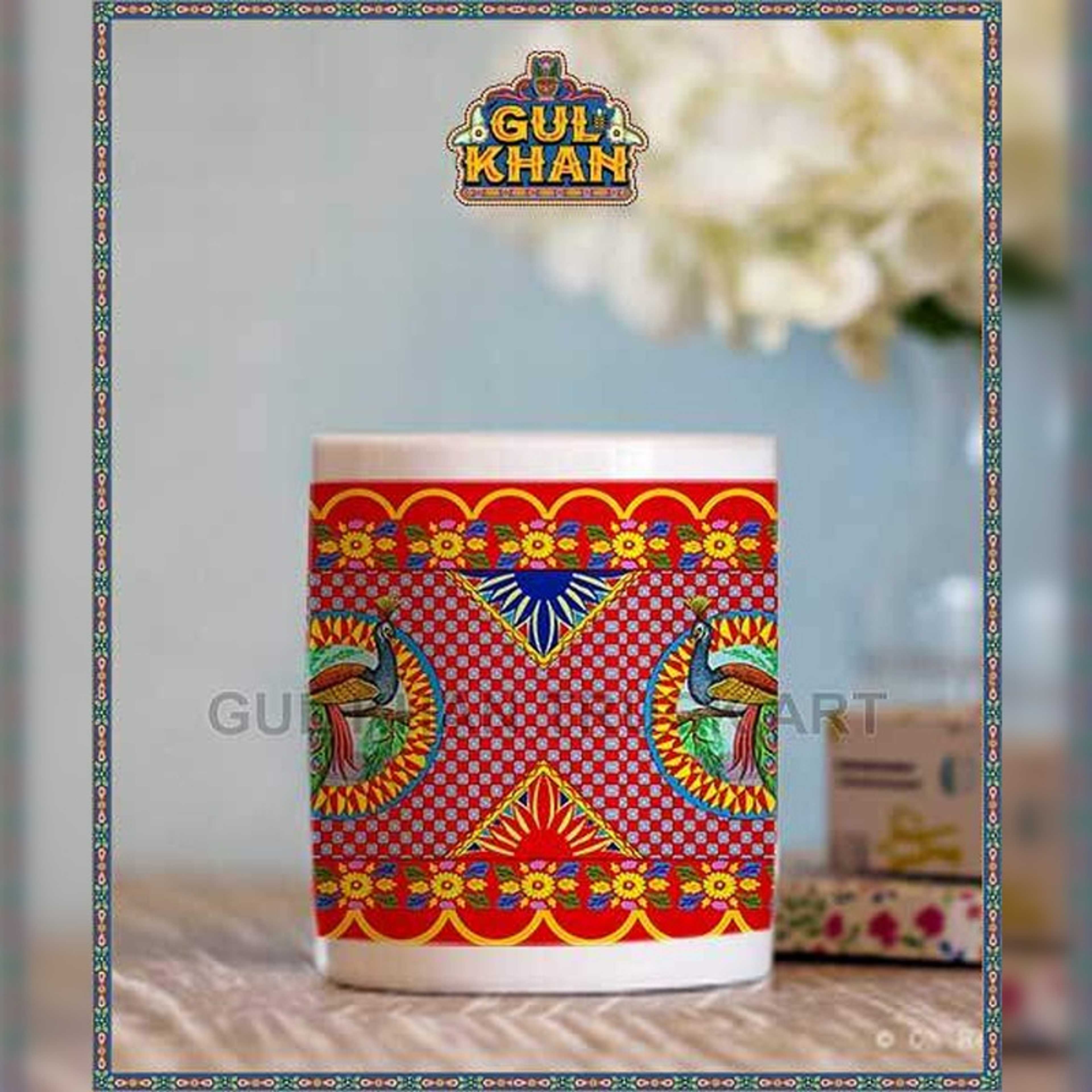 Peacock Printed Truck Art  Ceramic Mug - Product Main Image