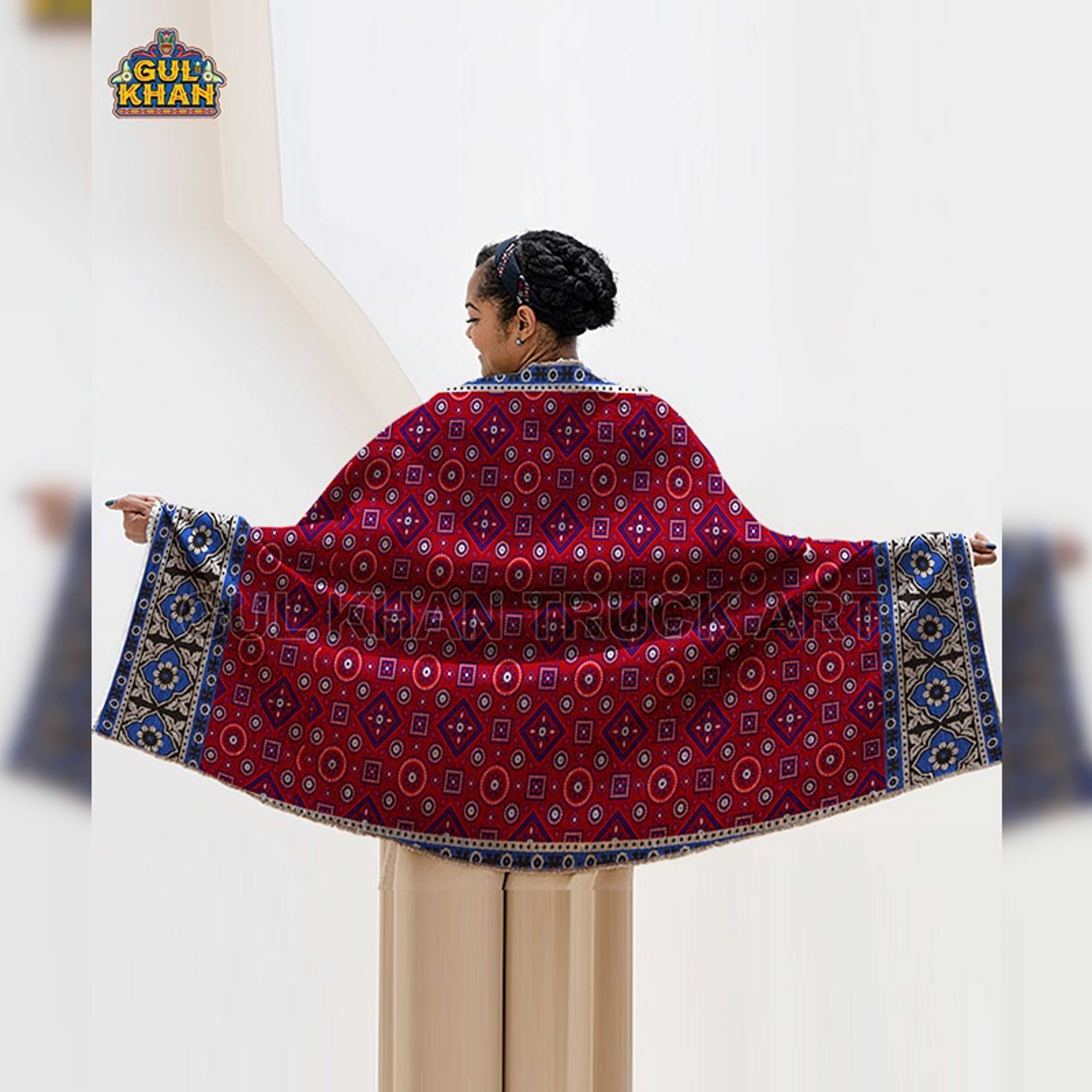 Ajrak Printed Truck Art Shawls - Product Main Image