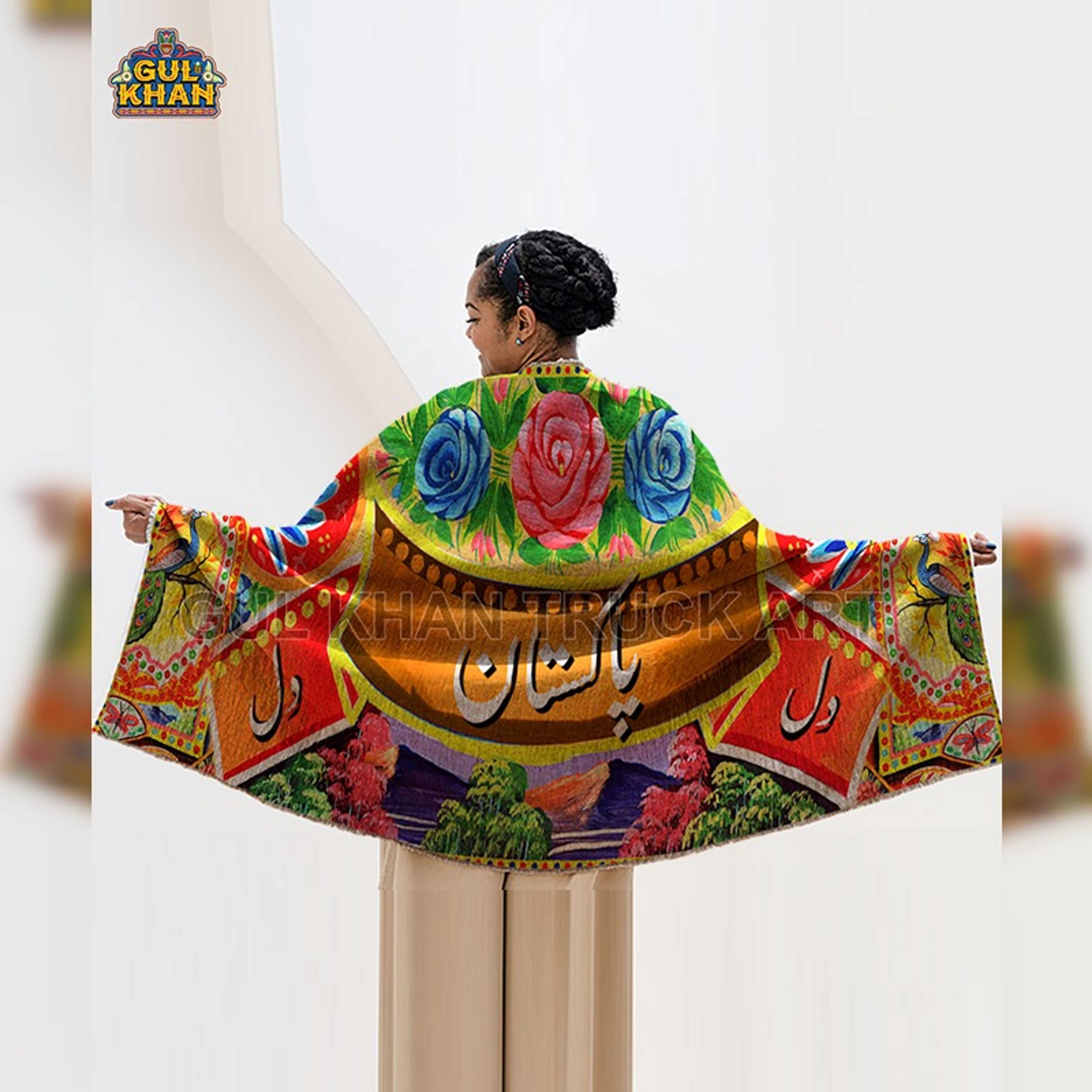 Dil Dil Pakistan Printed Truck Art Shawls - Product Main Image