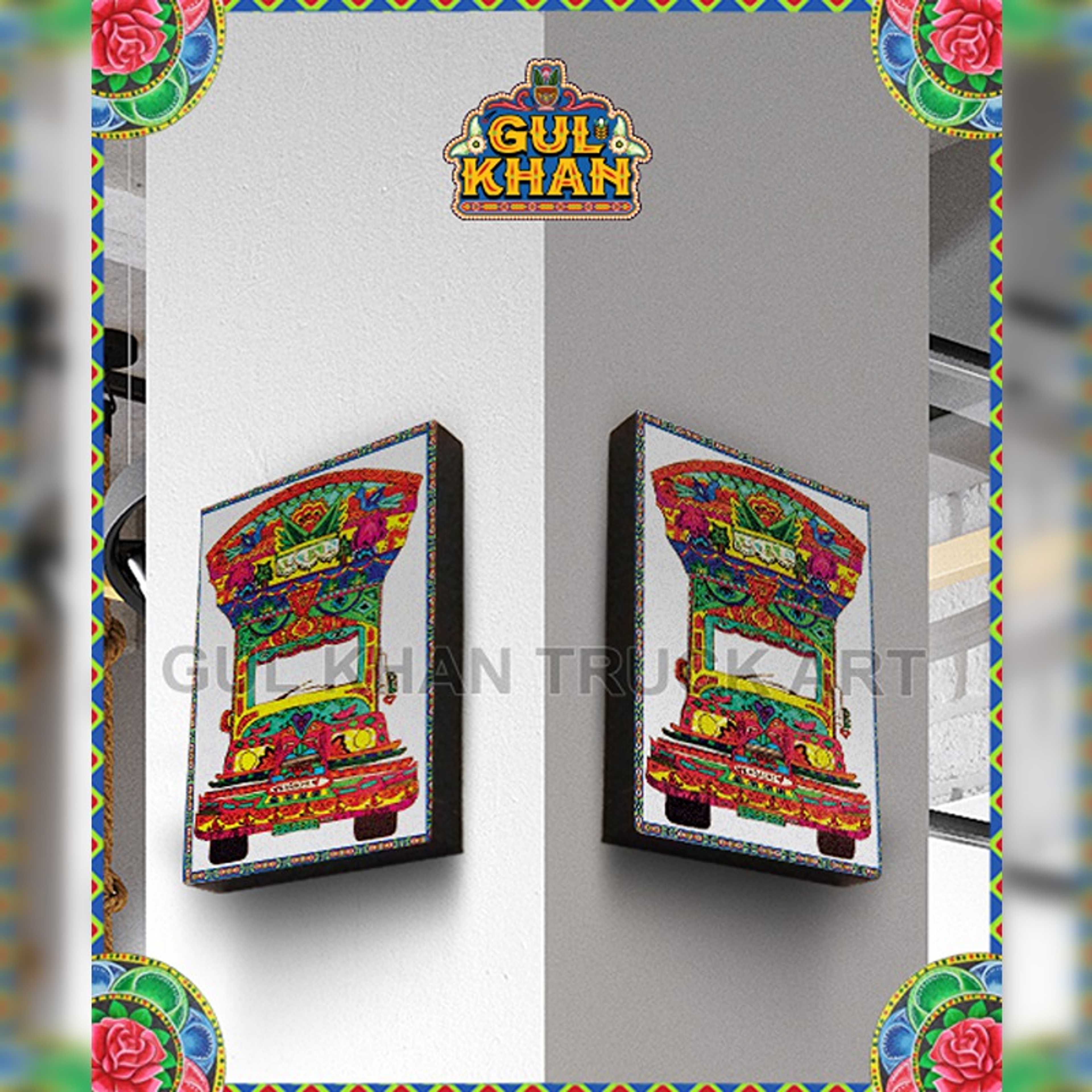 Wall Frames White Truck Design - Product Main Image