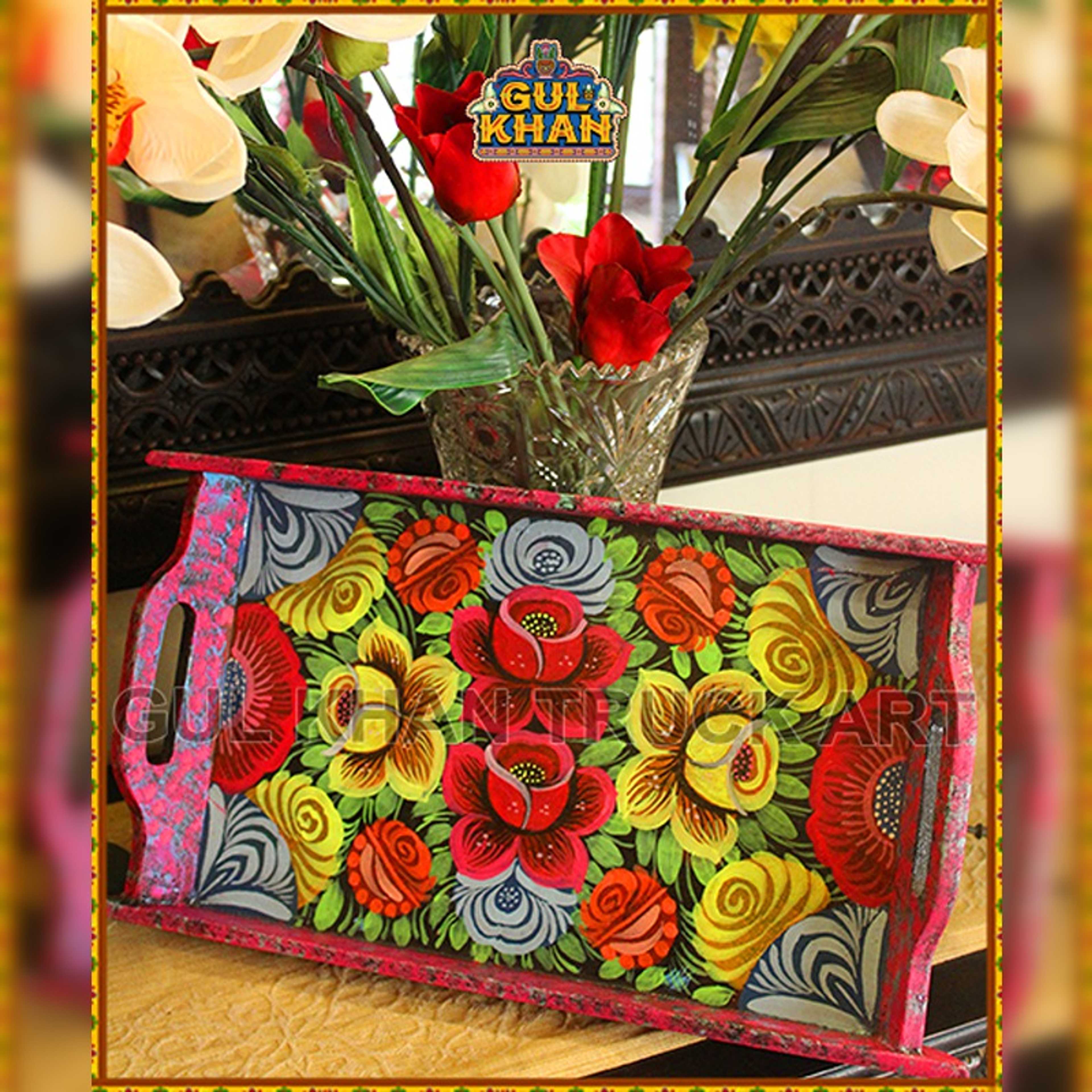 Tray  (Wooden Hand Painted) Design 0026 - Product Main Image