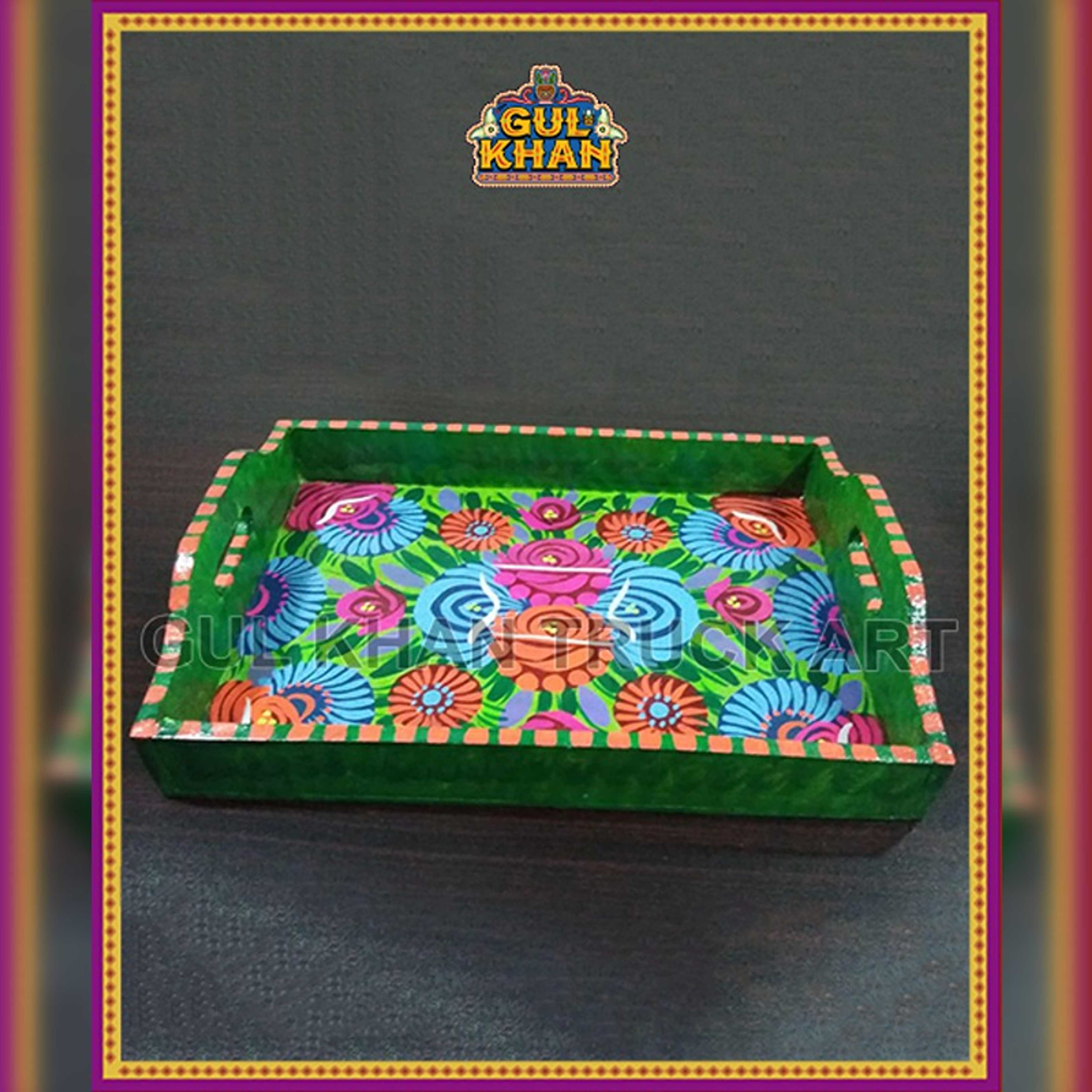 Tray  (Wooden Hand Painted) Design 8005 - Product Main Image