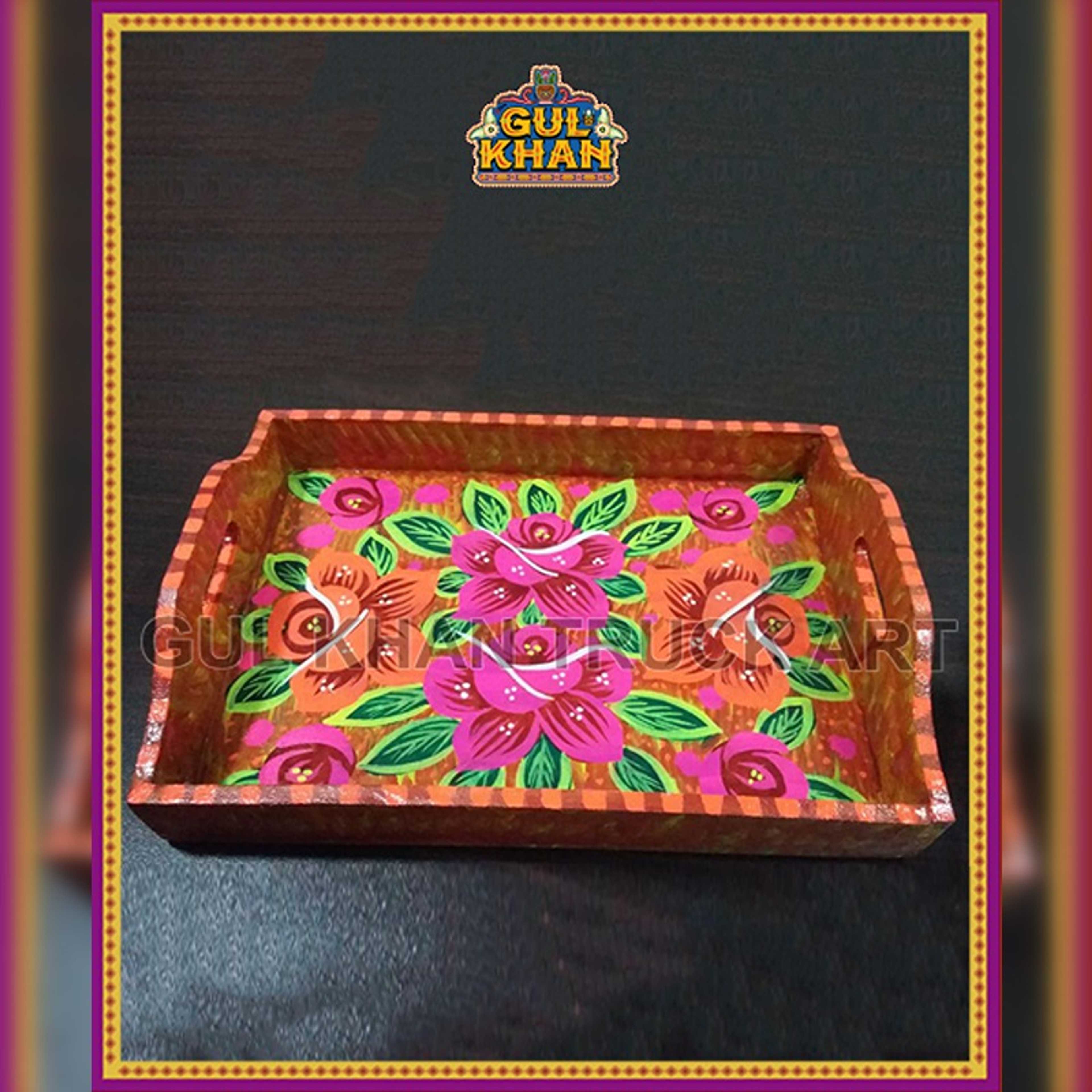 Tray  (Wooden Hand Painted) Design 8003 - Product Main Image
