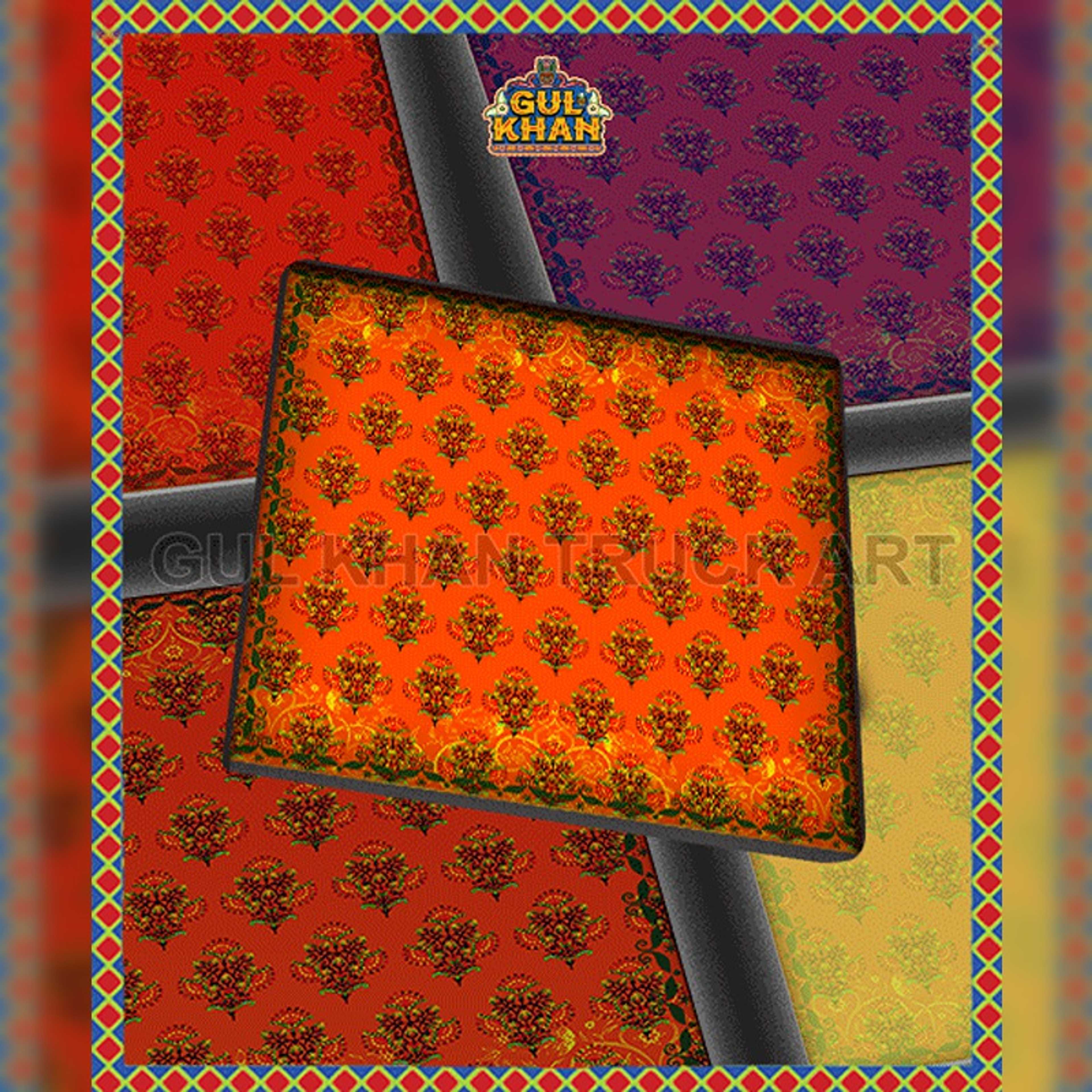Red Motif Printed Coaster Design - Product Main Image