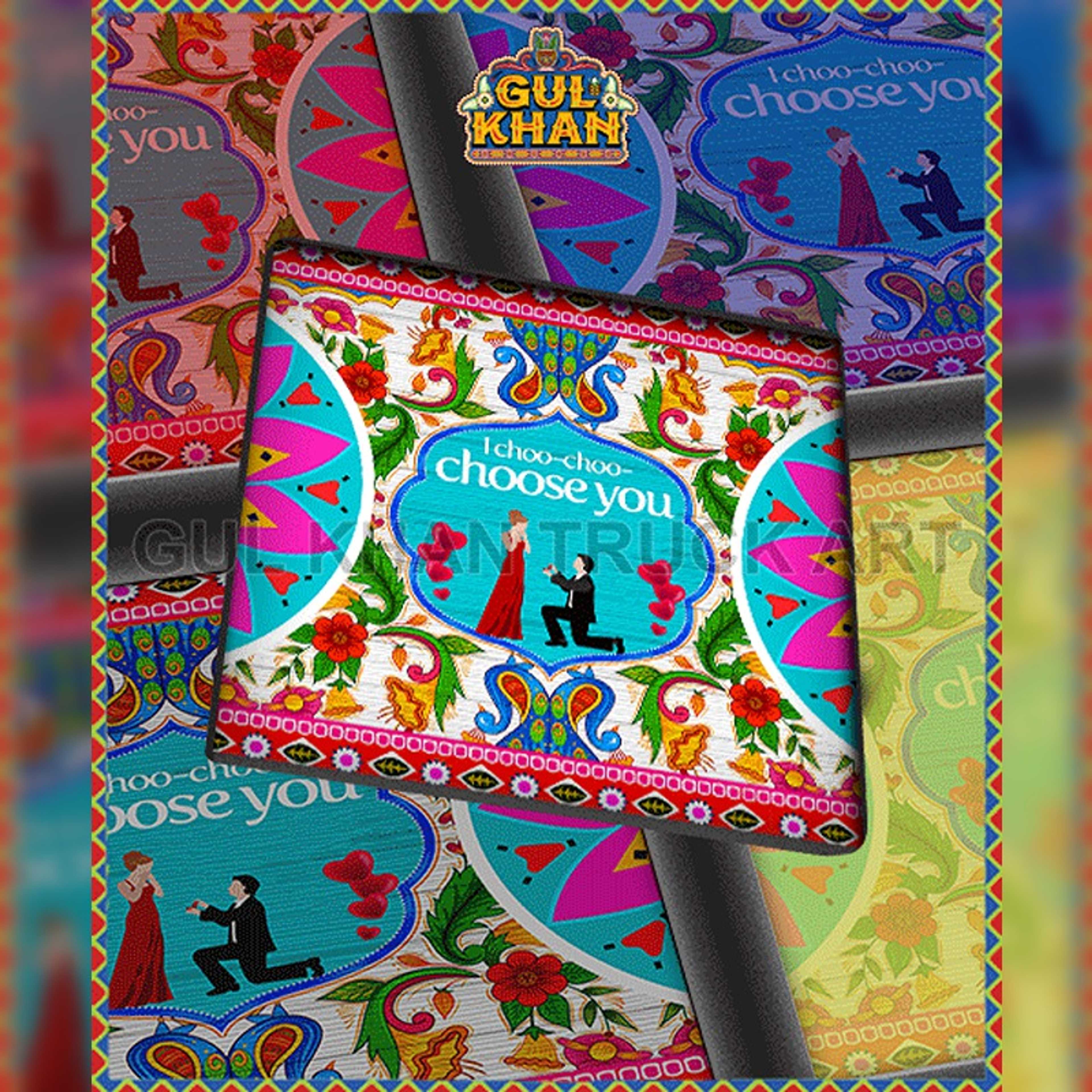 I-Choo-Choo Choose You ( Valentines Day) Printed Coaster Design - Product Main Image