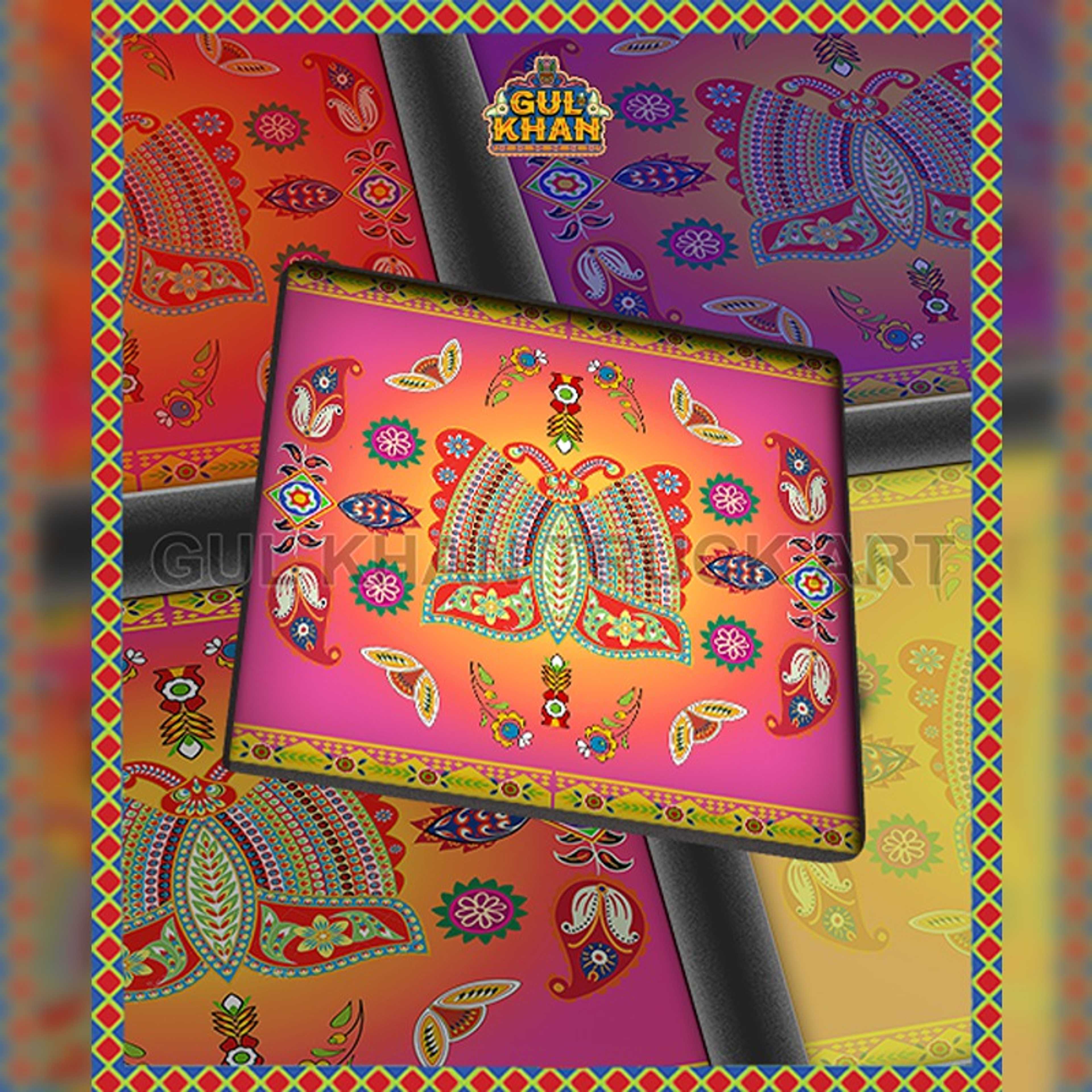 Motif Butterfly Printed Coaster design - Product Main Image
