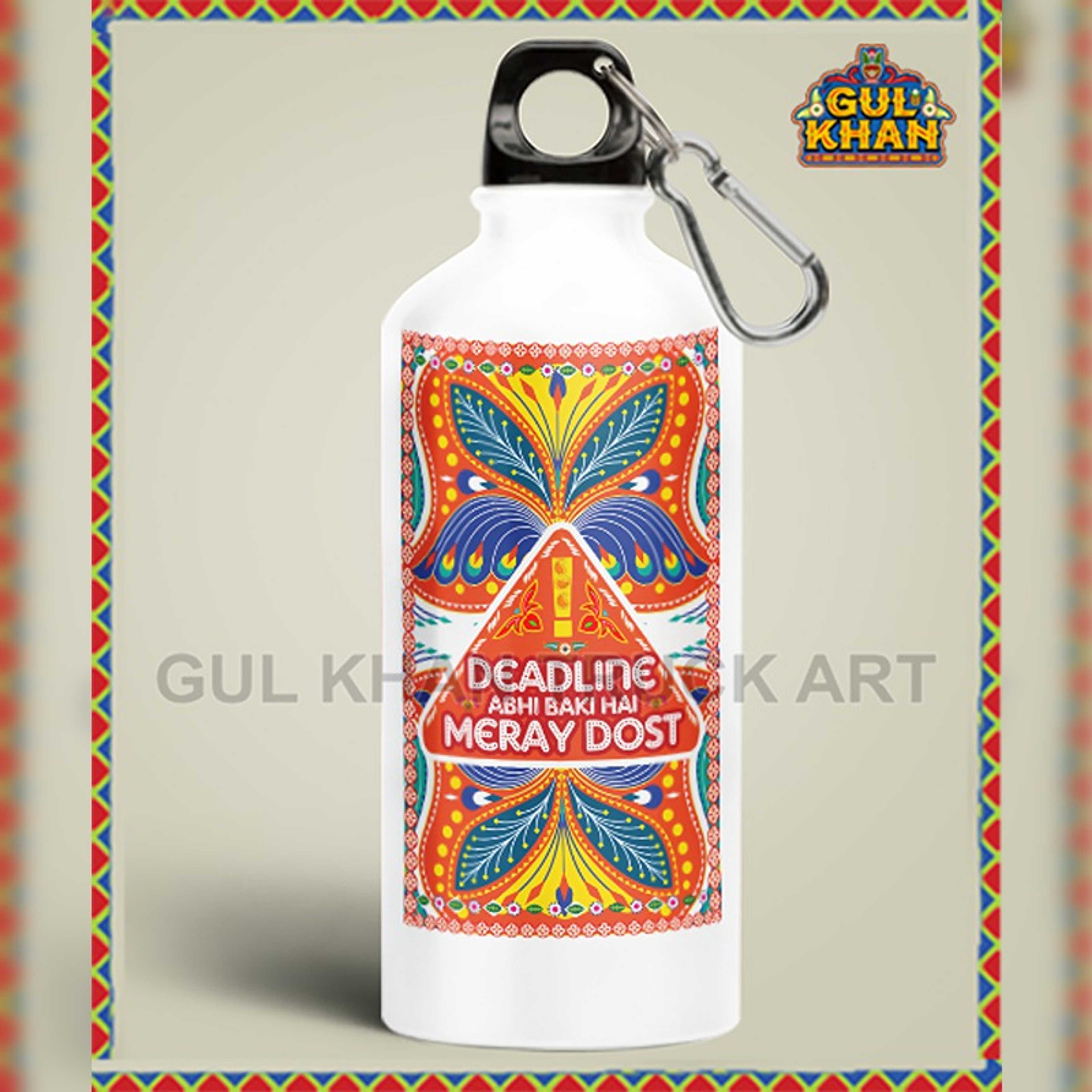 Water Bottle Stainless Steel Deadline Abhi Baaki Hai Design - Product Main Image