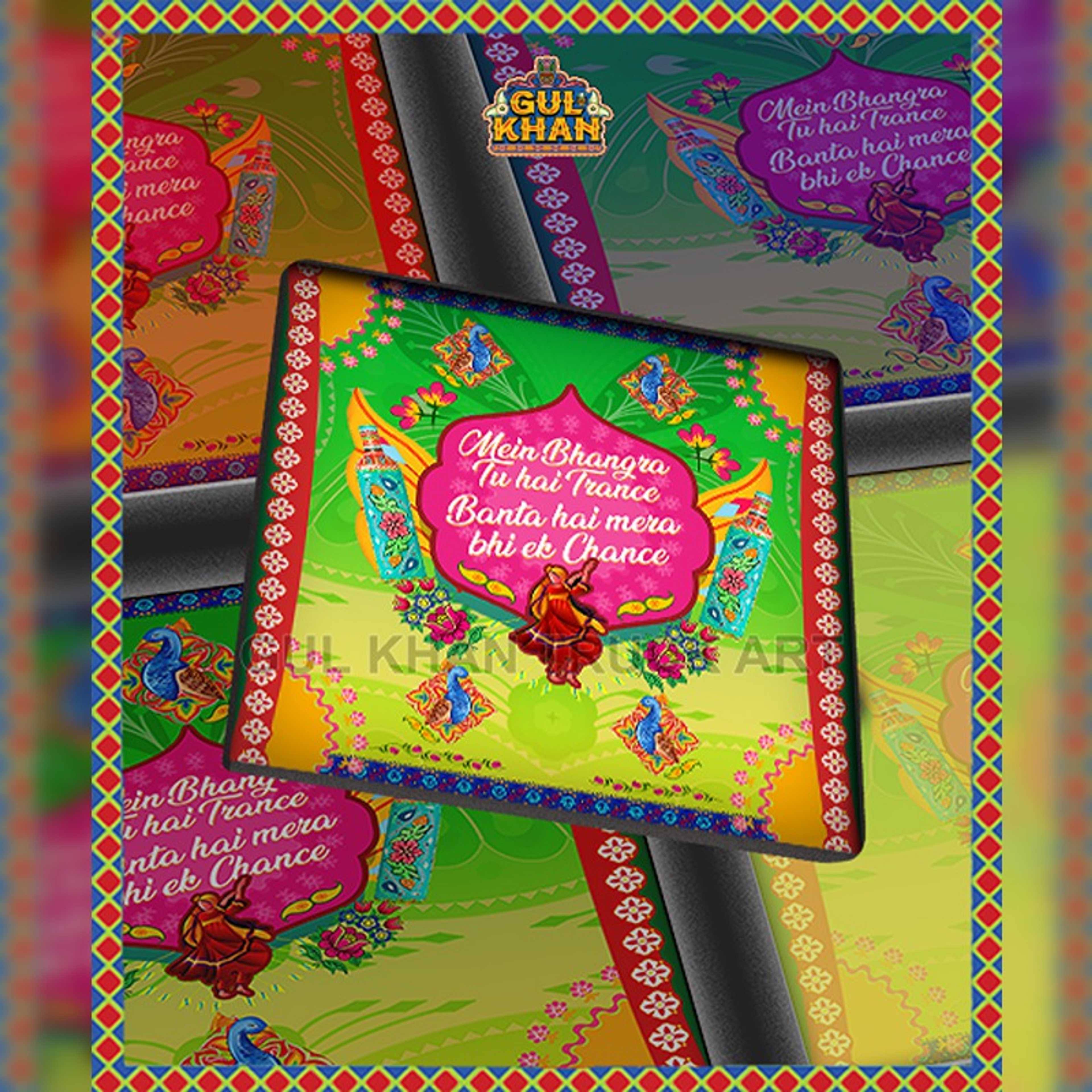Mn Bhangra Tu Hein Trance Printed Coaster Design - Product Main Image