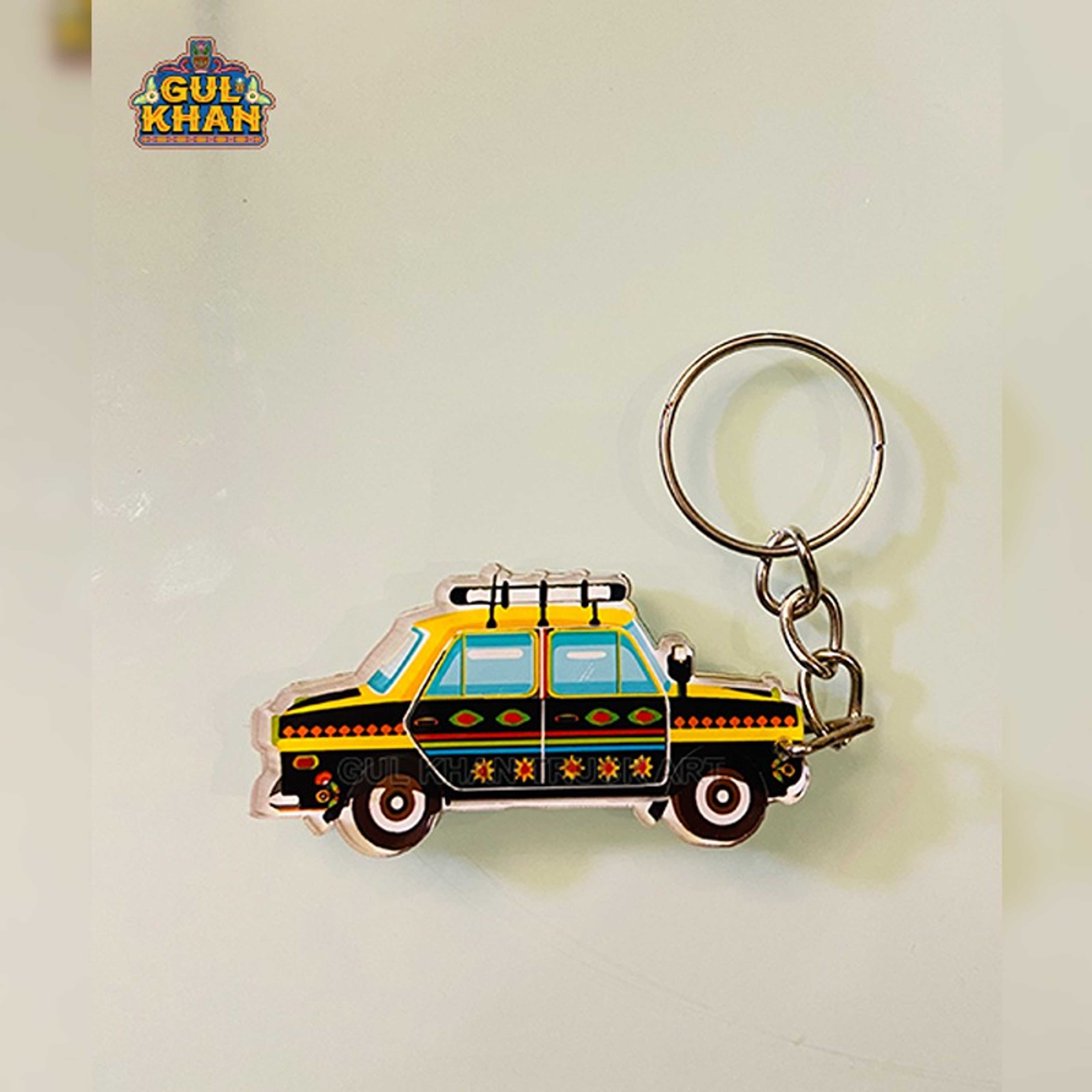 Taxi Premium Acrylic Key Chain (Dual side print) - Product Main Image