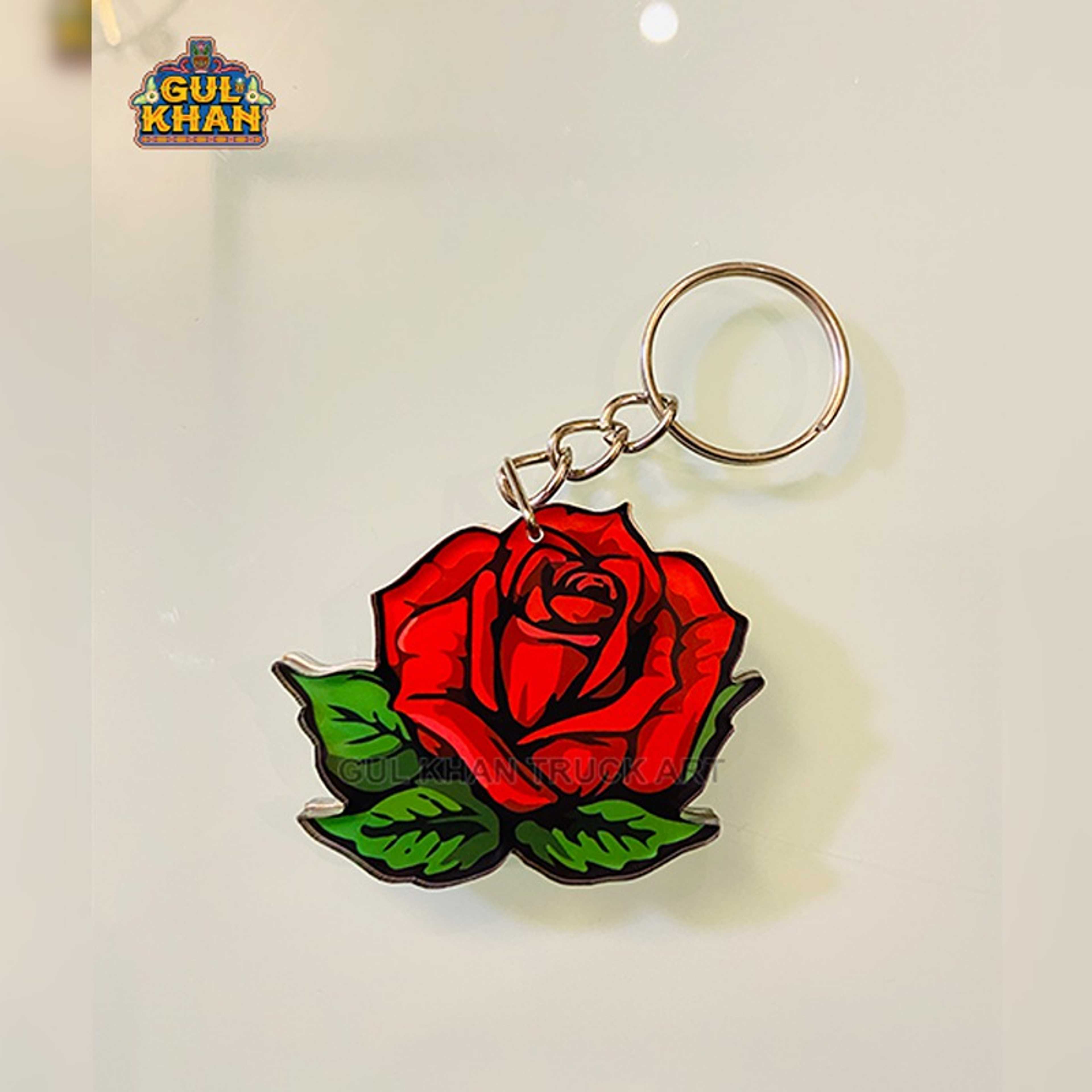 Rose Premium Acrylic Key Chain (Dual side print) - Product Main Image