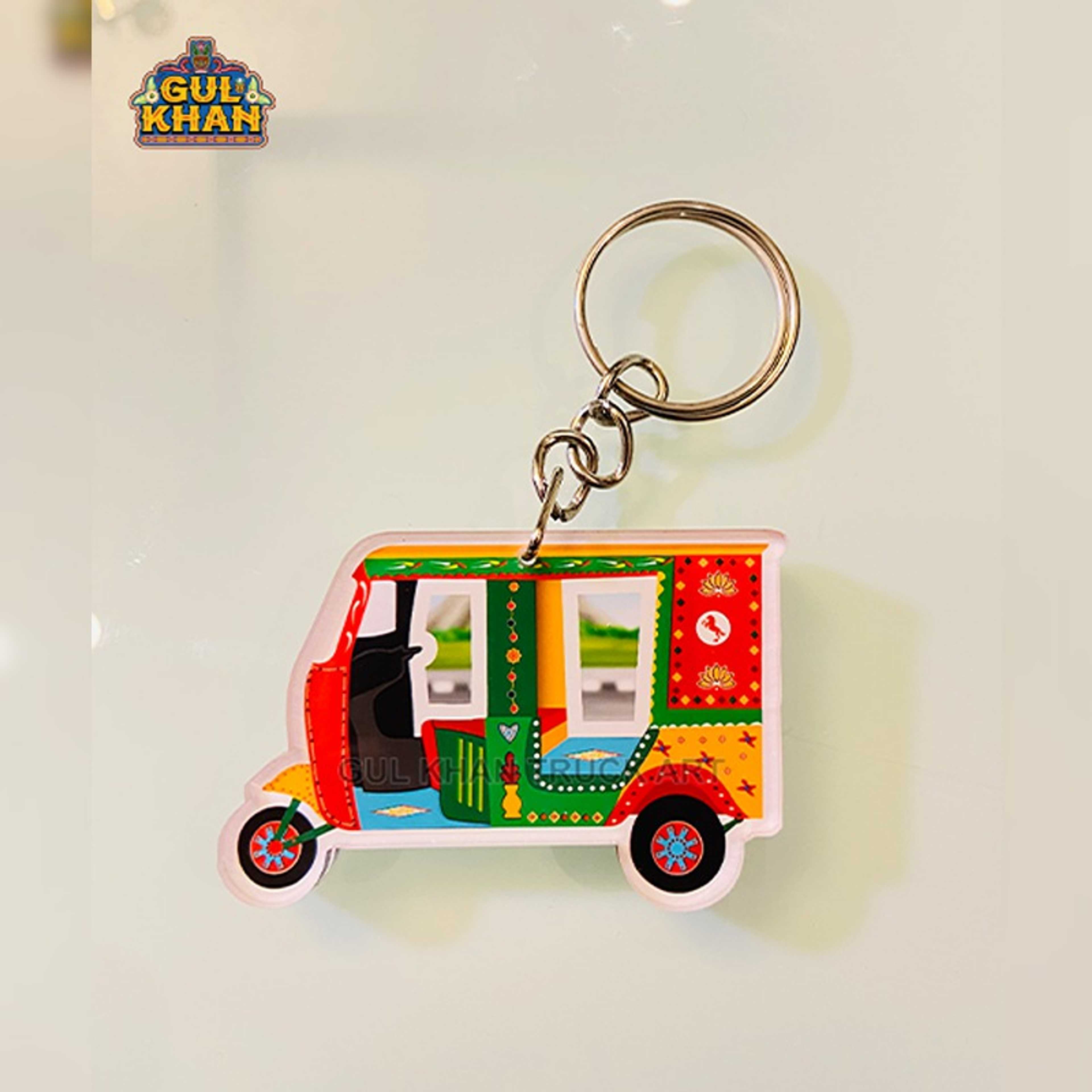 Red & Green Premium Acrylic Key Chain (Dual side print) - Product Main Image