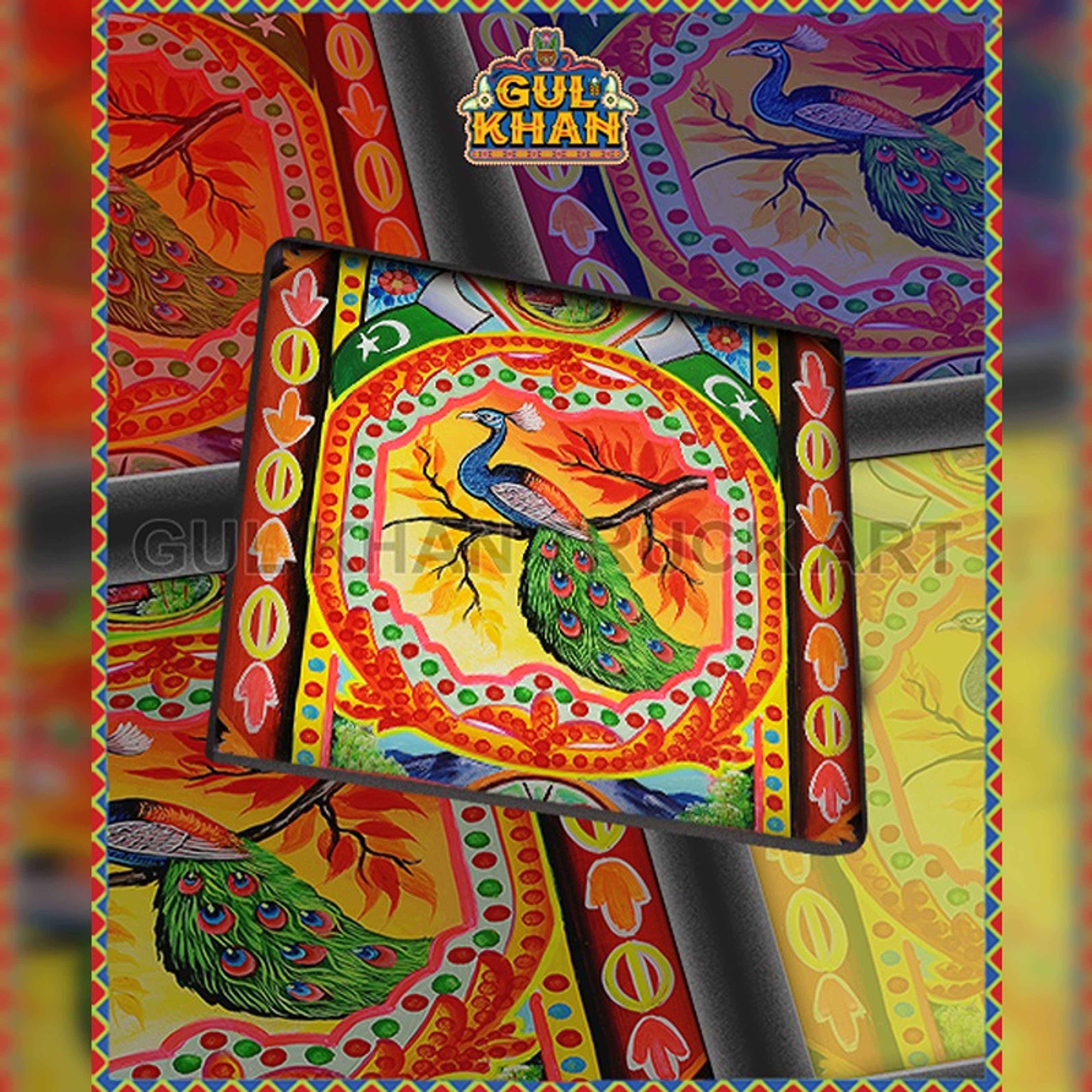 Peacock Printed Coaster Design - Product Main Image