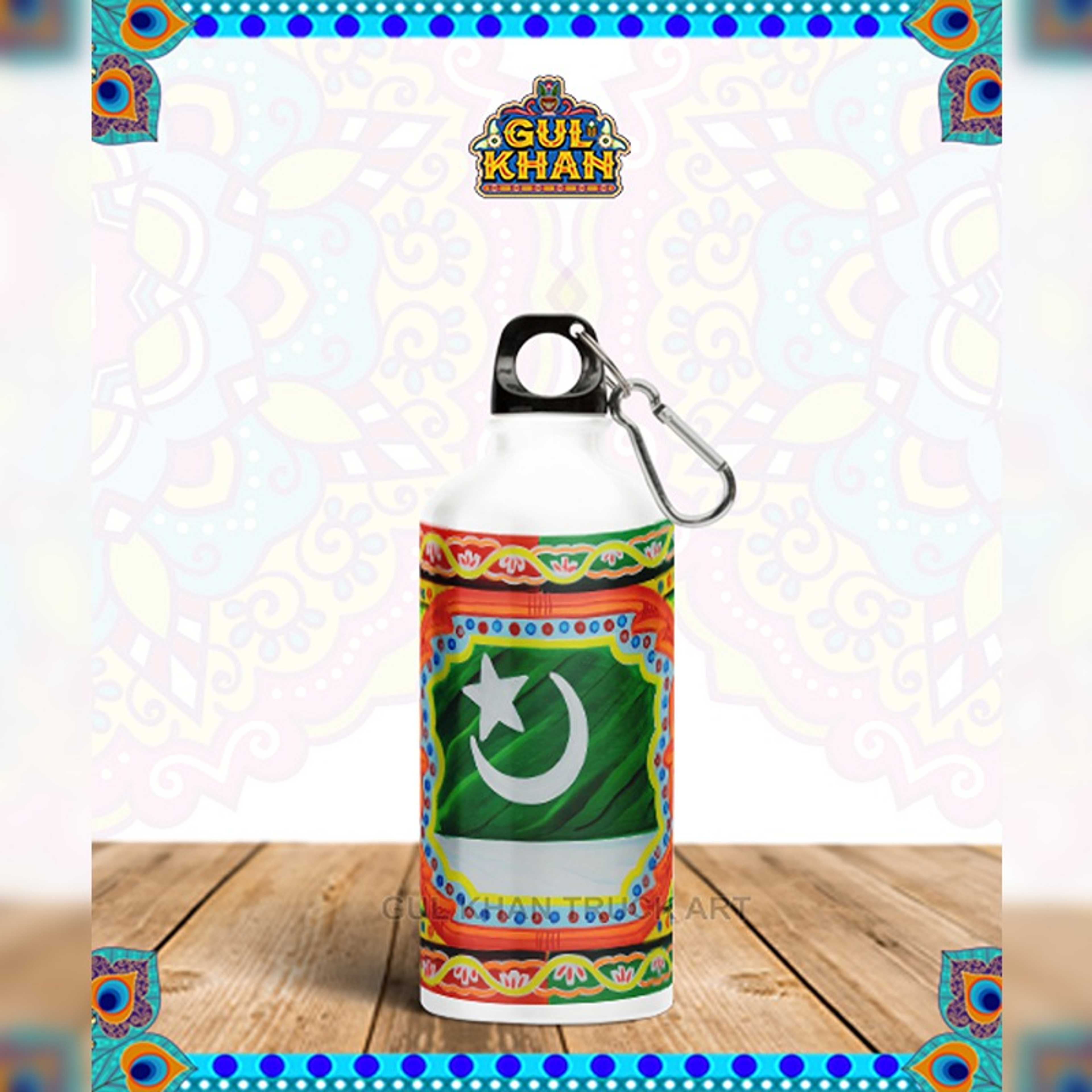 Water Bottle Stainless Steel Pakistan Flag Design - Product Main Image