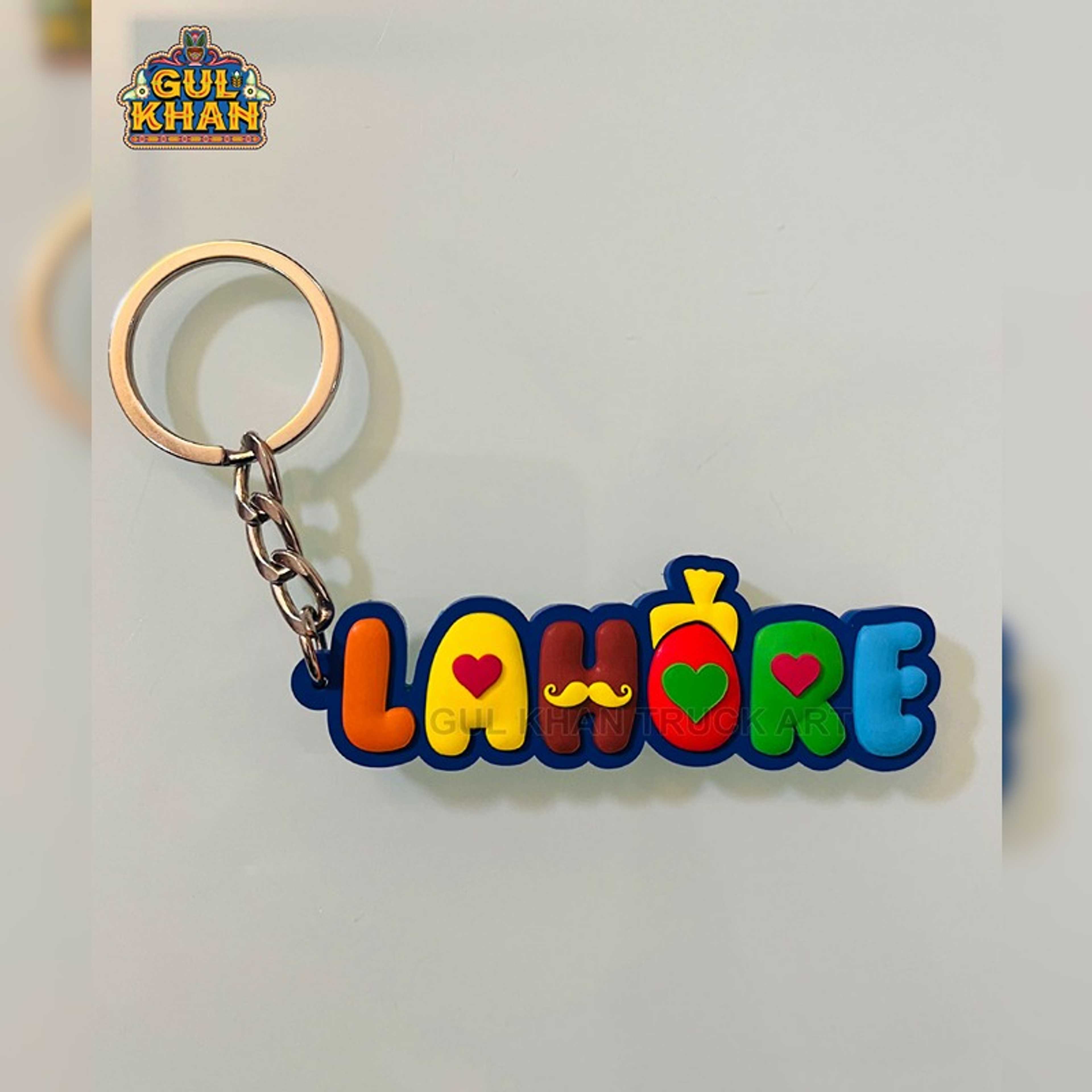 Lahore Premium Rubber Key Chain - Blue - Product Main Image