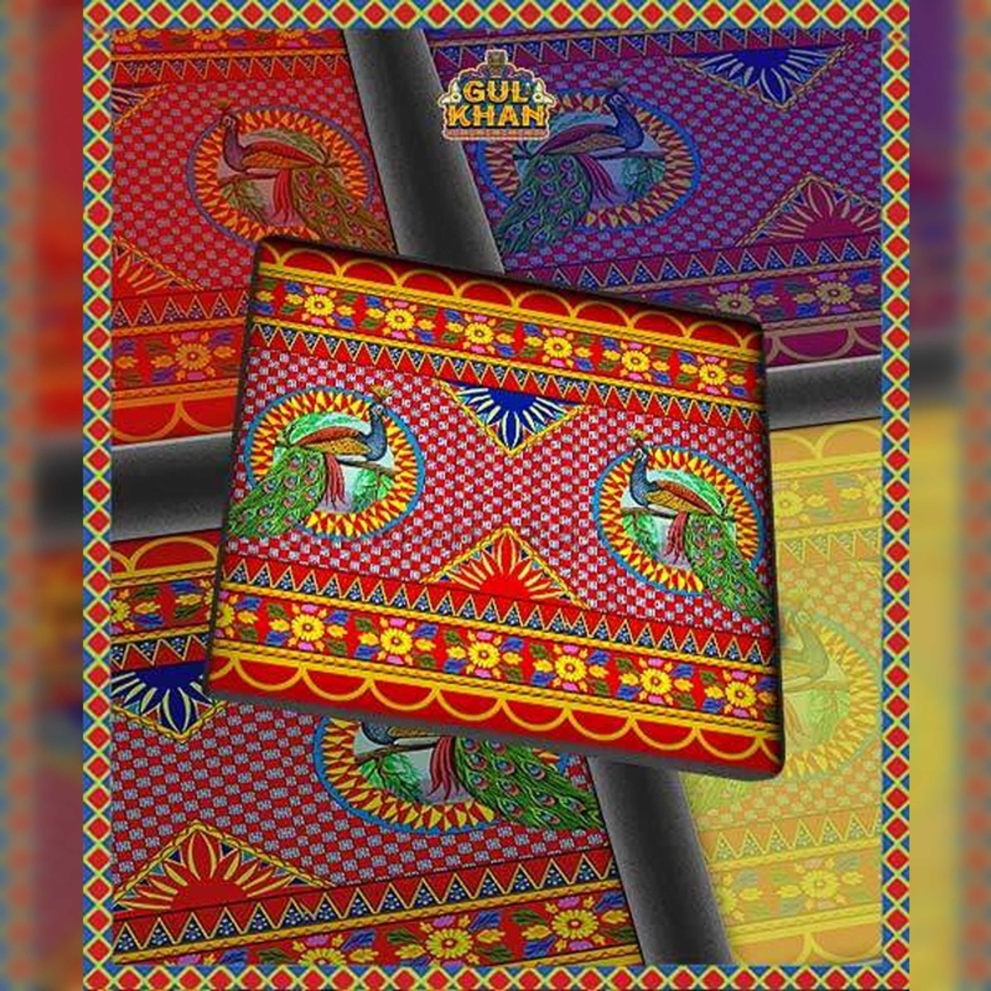 Peacock Printed Truck Art  Coaster Design - Product Main Image