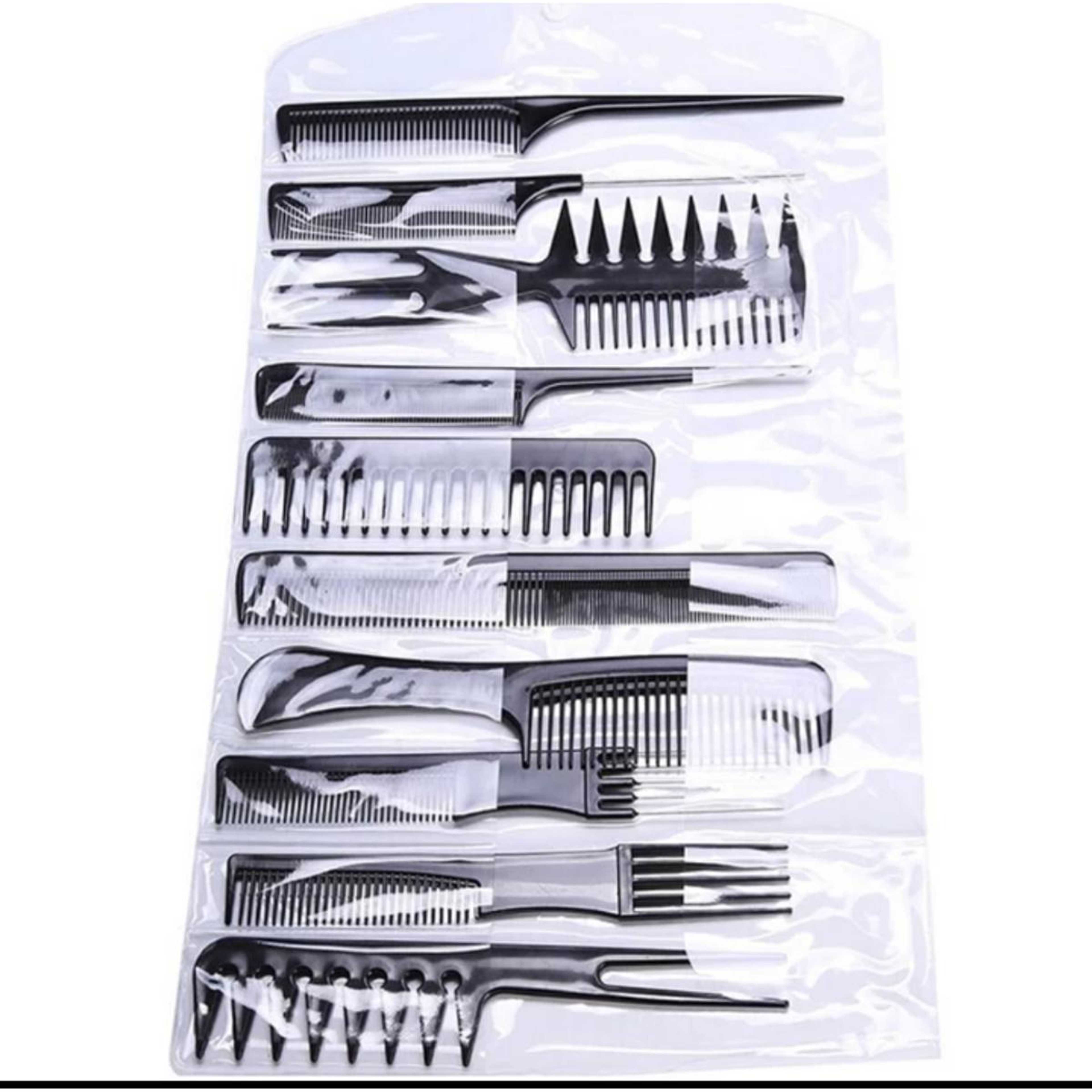 10PCS Plastic Hair Comb Set PP Comb Pick Kit TT Hair Comb Kit Styling Hair Tail Comb Cutting Comb Set