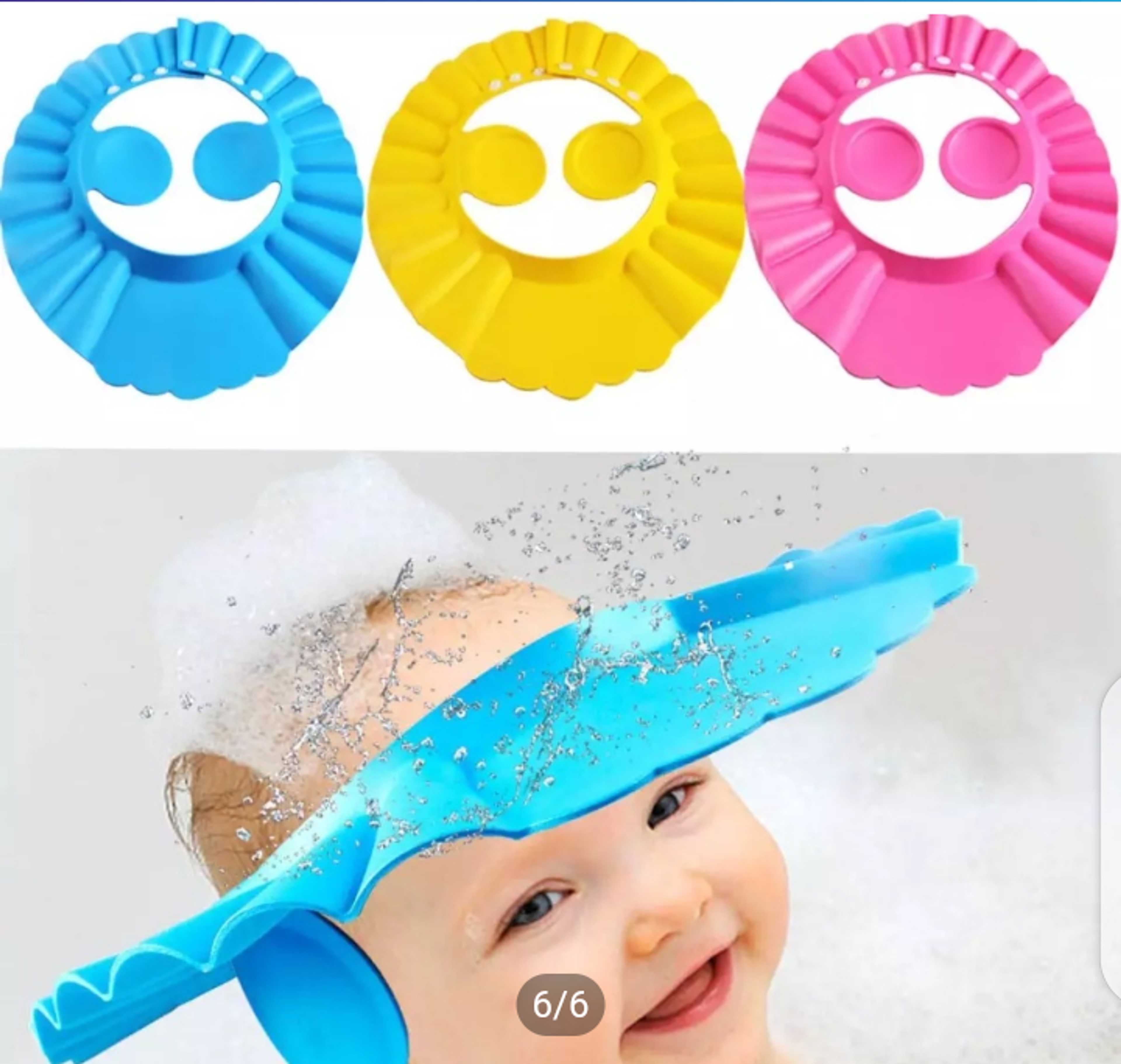 New Cute Adjustable Baby Shampoo Bath Shower Cap With Ear Protection Waterproof toddler Sun Protection Hat for Washing Hair