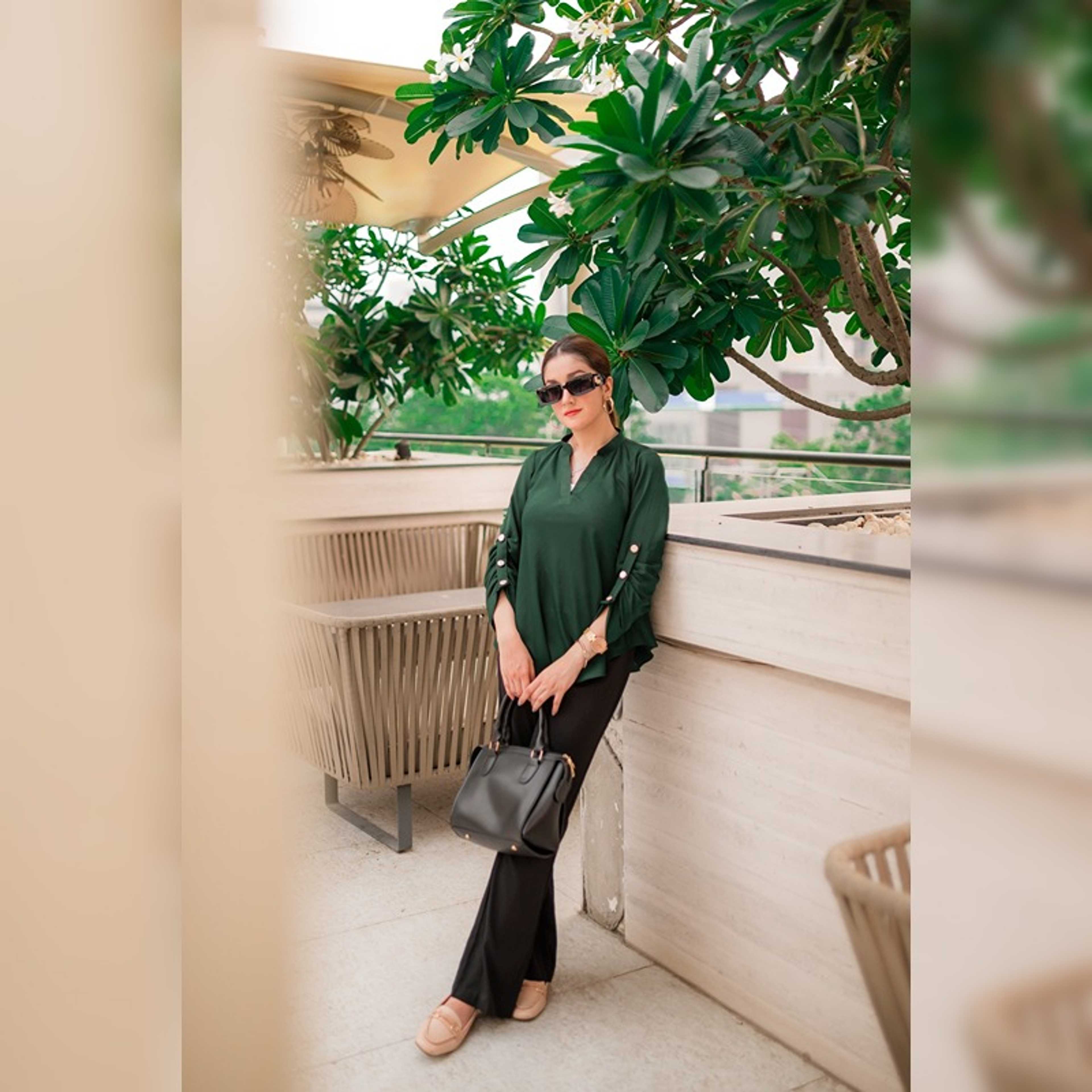 Button-Sleeve Top - Product Main Image