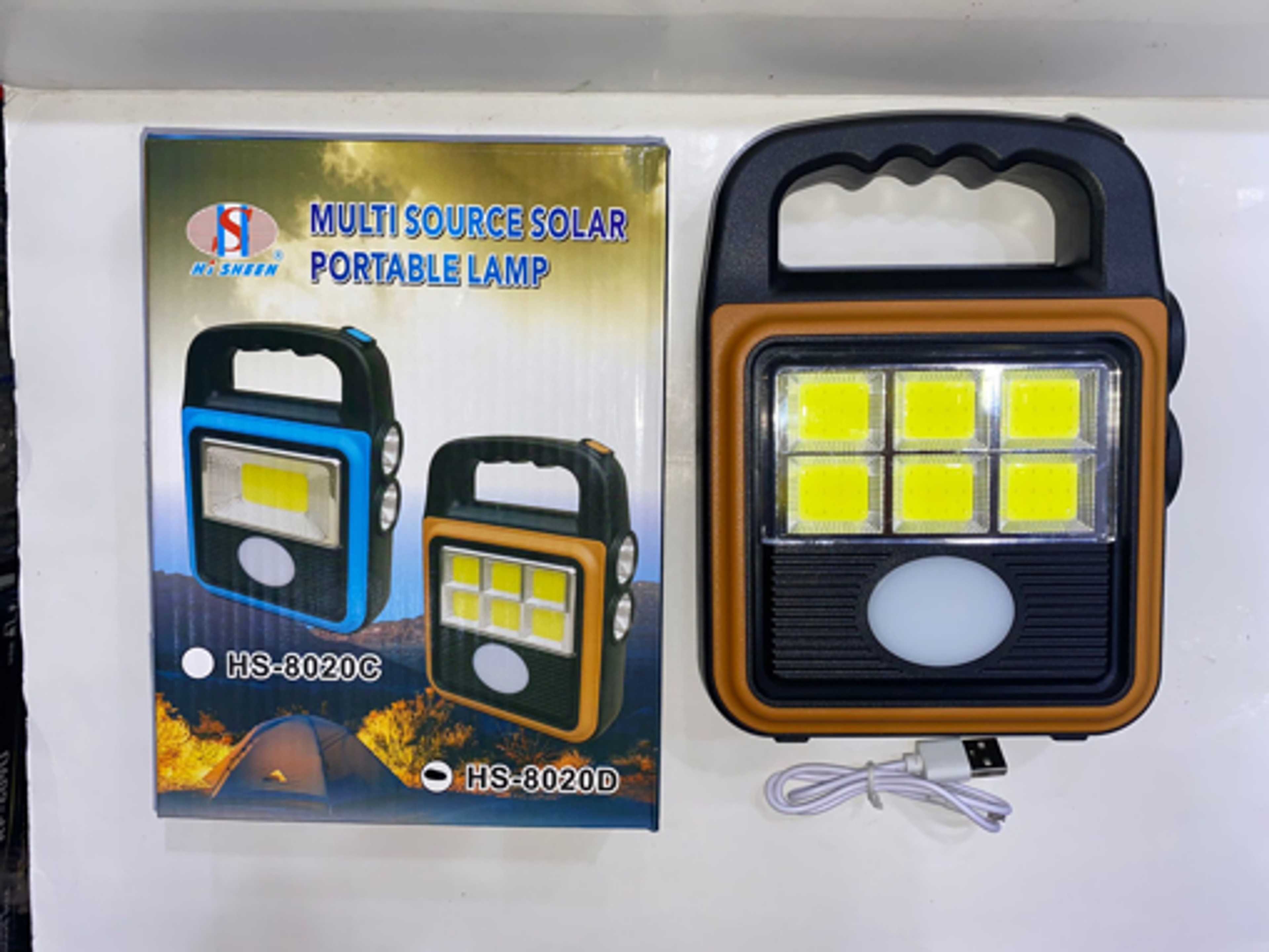 Multi Source Solar Portable Lamp HS-8020D ORANGE 4 lighting in 1