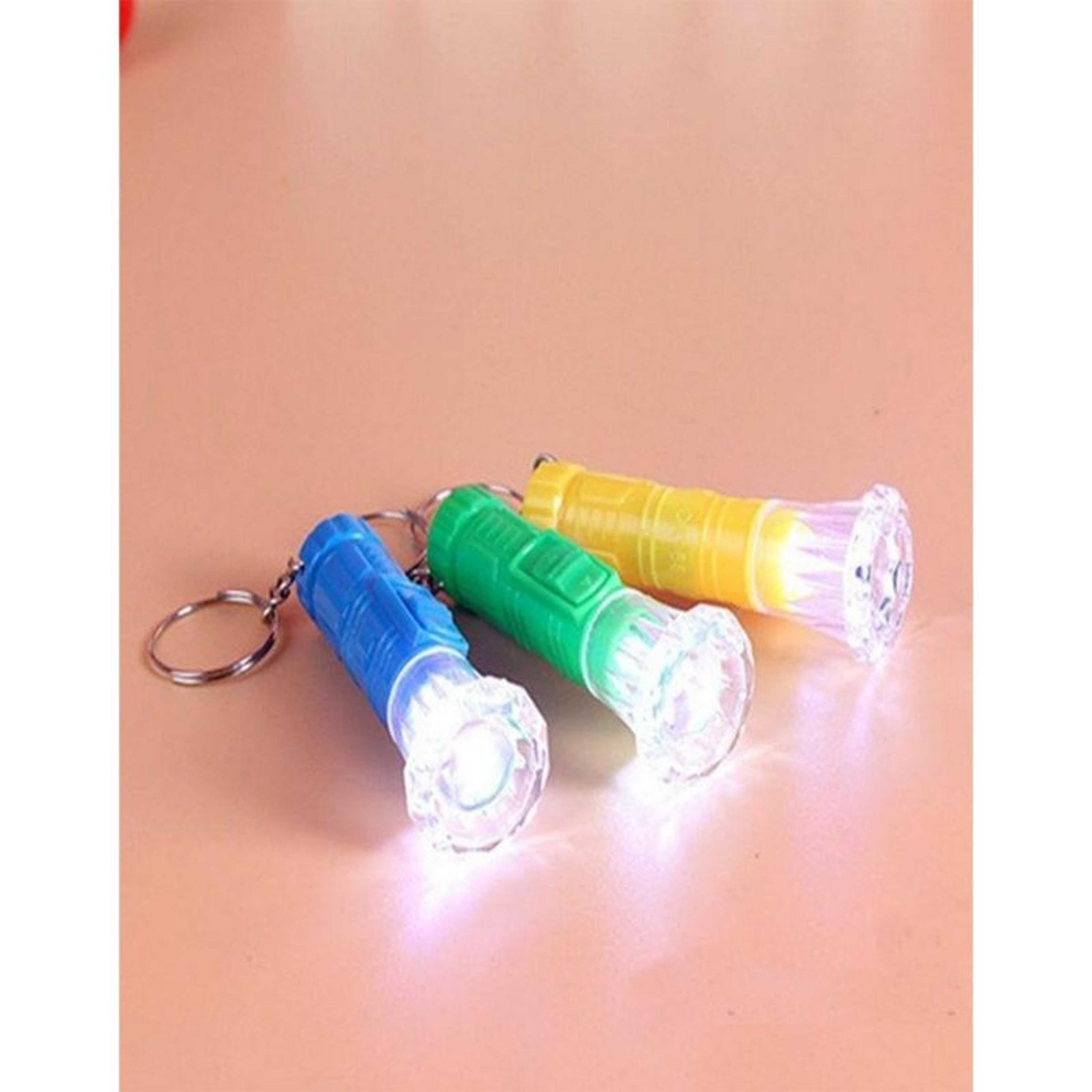 Pack of 4 Mini Plastic Torch Portable LED Light Keychain