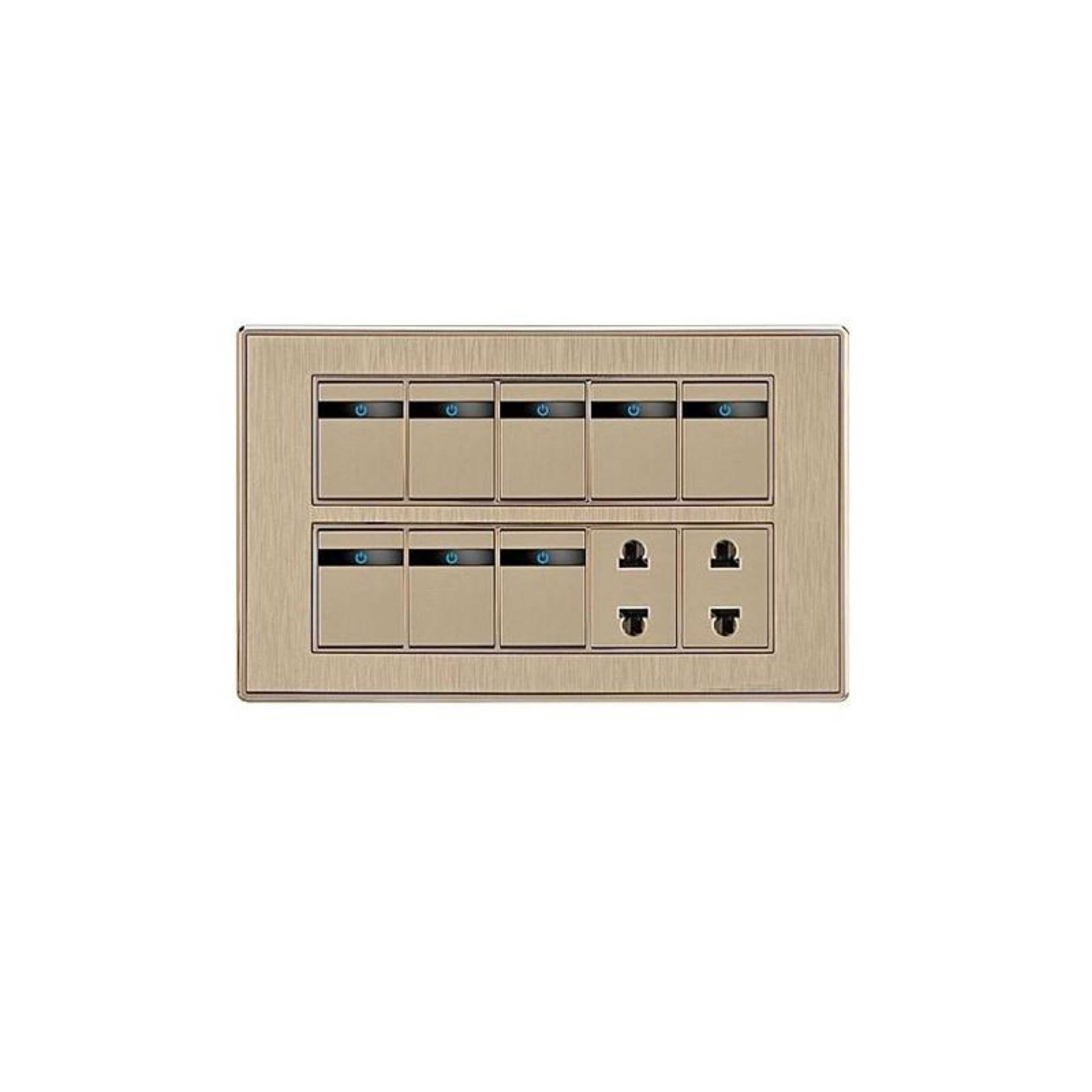 China Fitting Switch & Sockets (8 Buttons and 2 Socket)