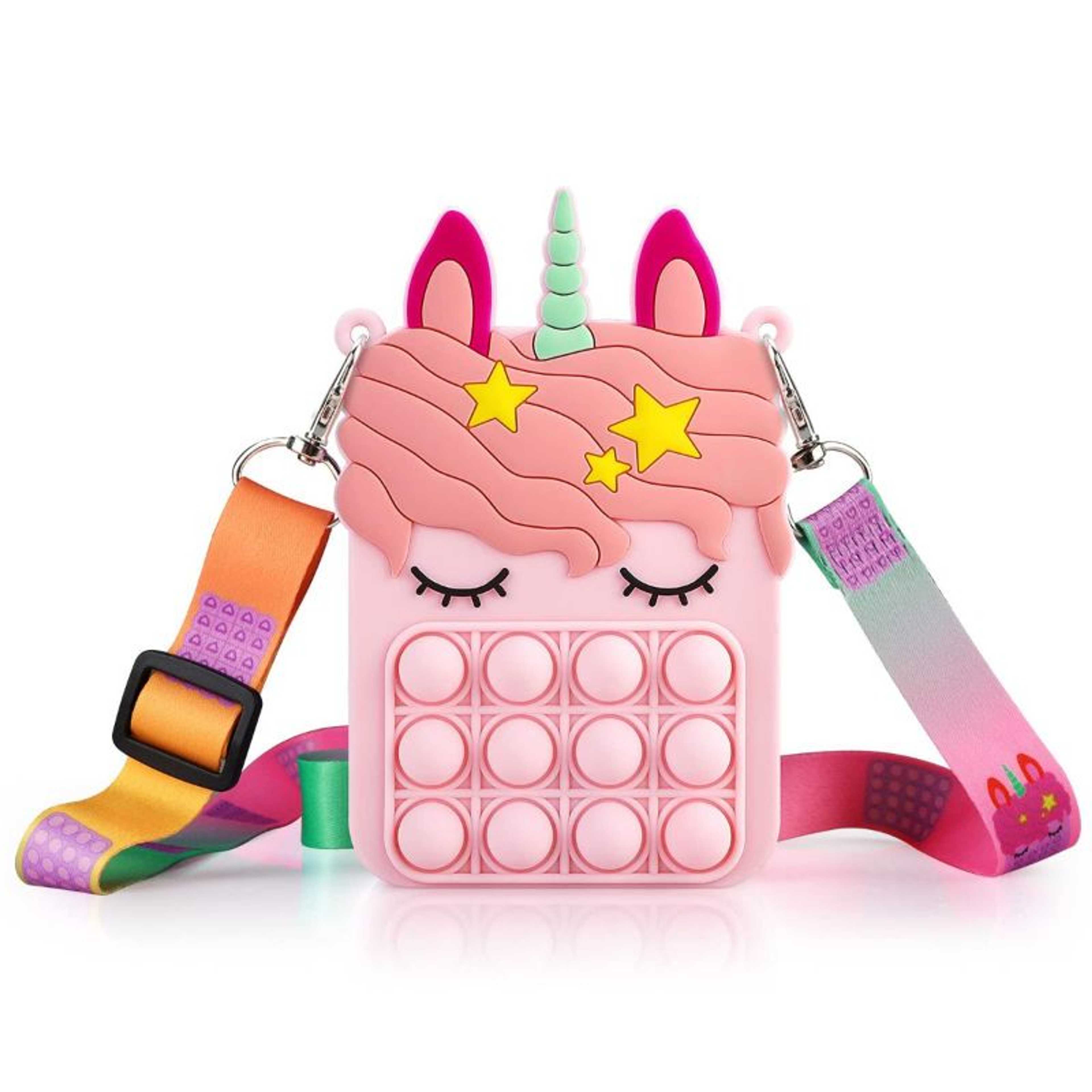 Pop Shoulder Bag for Girls Women - Pop-it Unicorn Bag