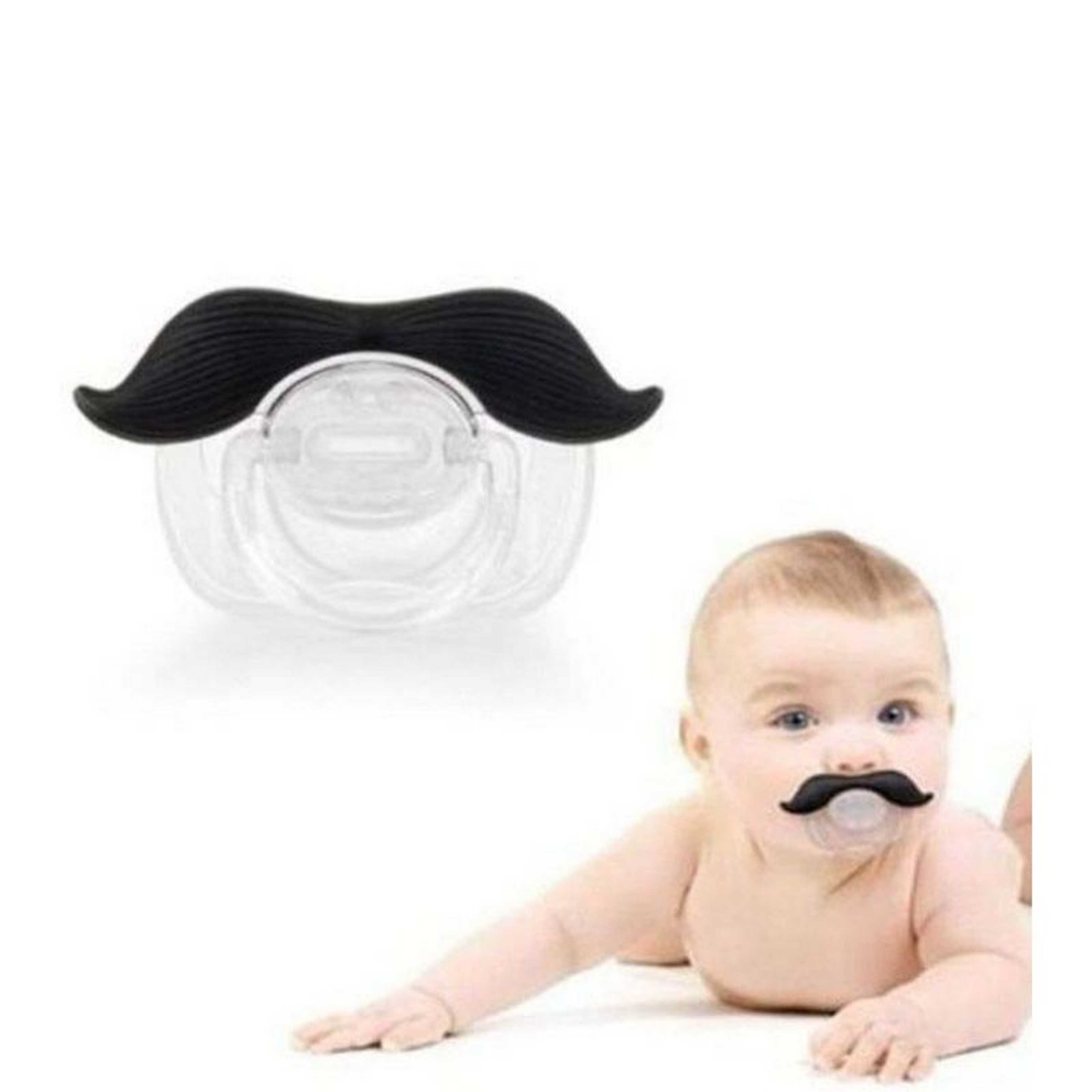 BABY STYLISH MEN BLACK MUSTACHE PACIFIER