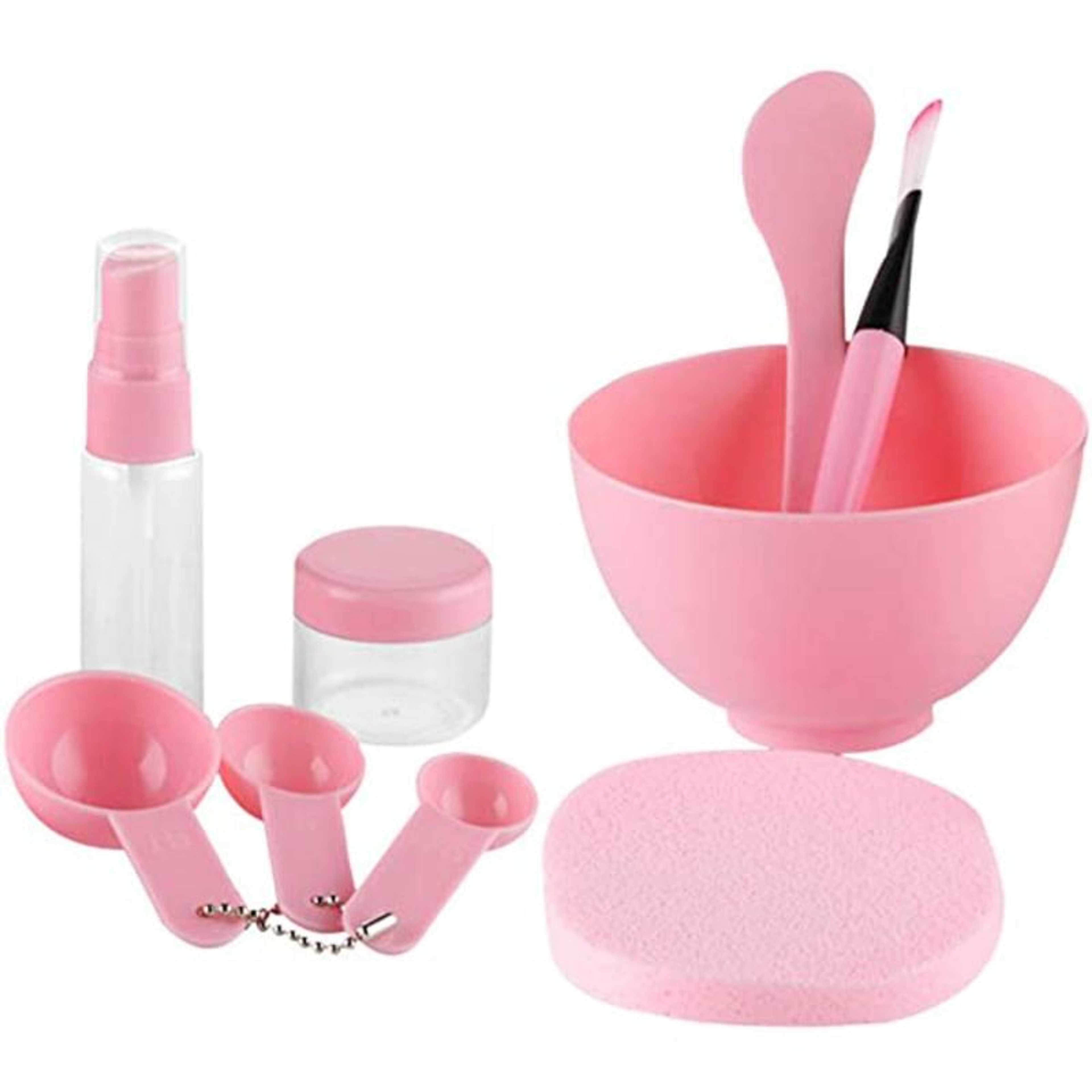 Facial Mask Bowl Set 4 Pcs Beauty Facial Mask Bowl Makeup Plastic Portable 4-in-1 Facial Mask Tool