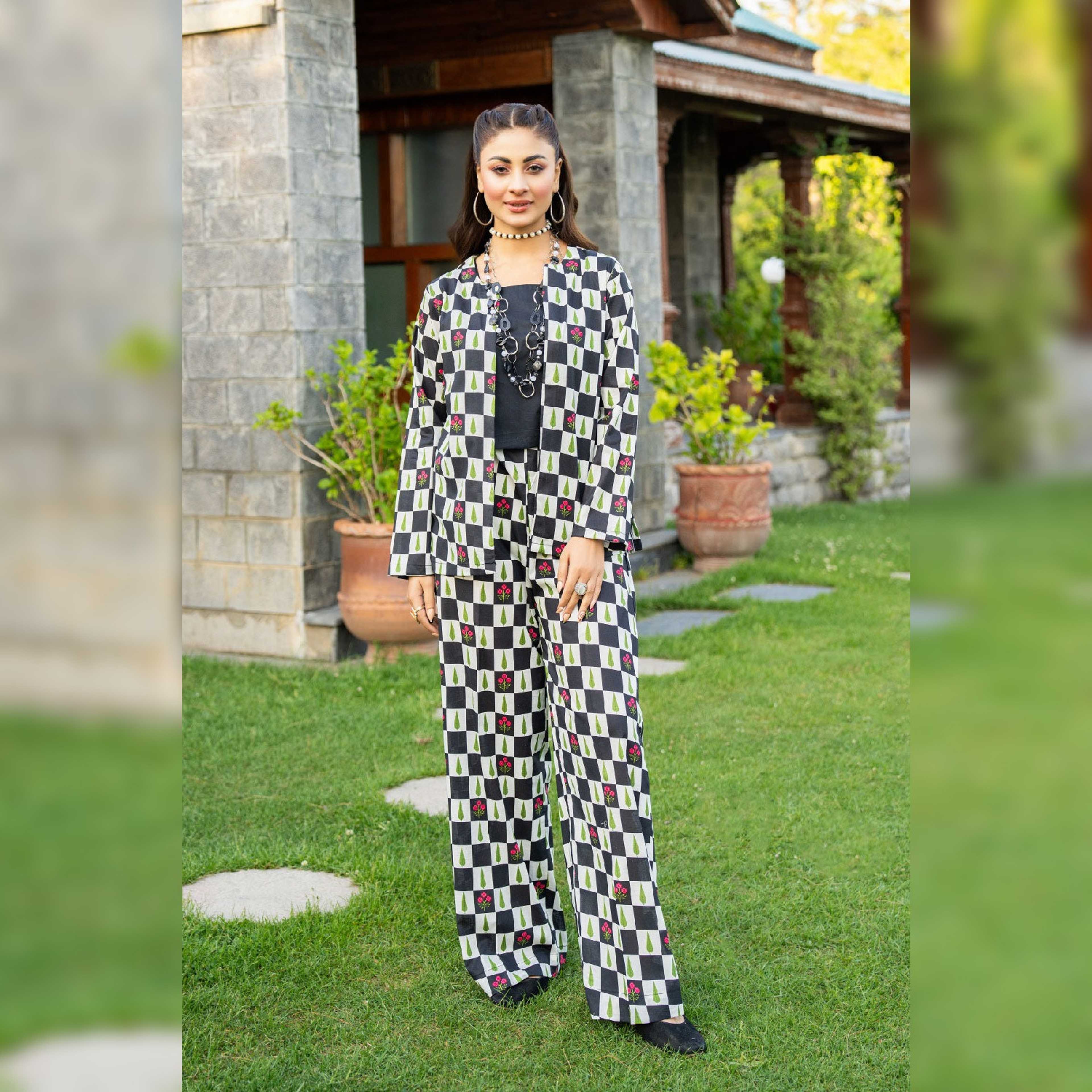 Ittehad 2PC Unstitched | Printed Lawn Shirt + Trouser