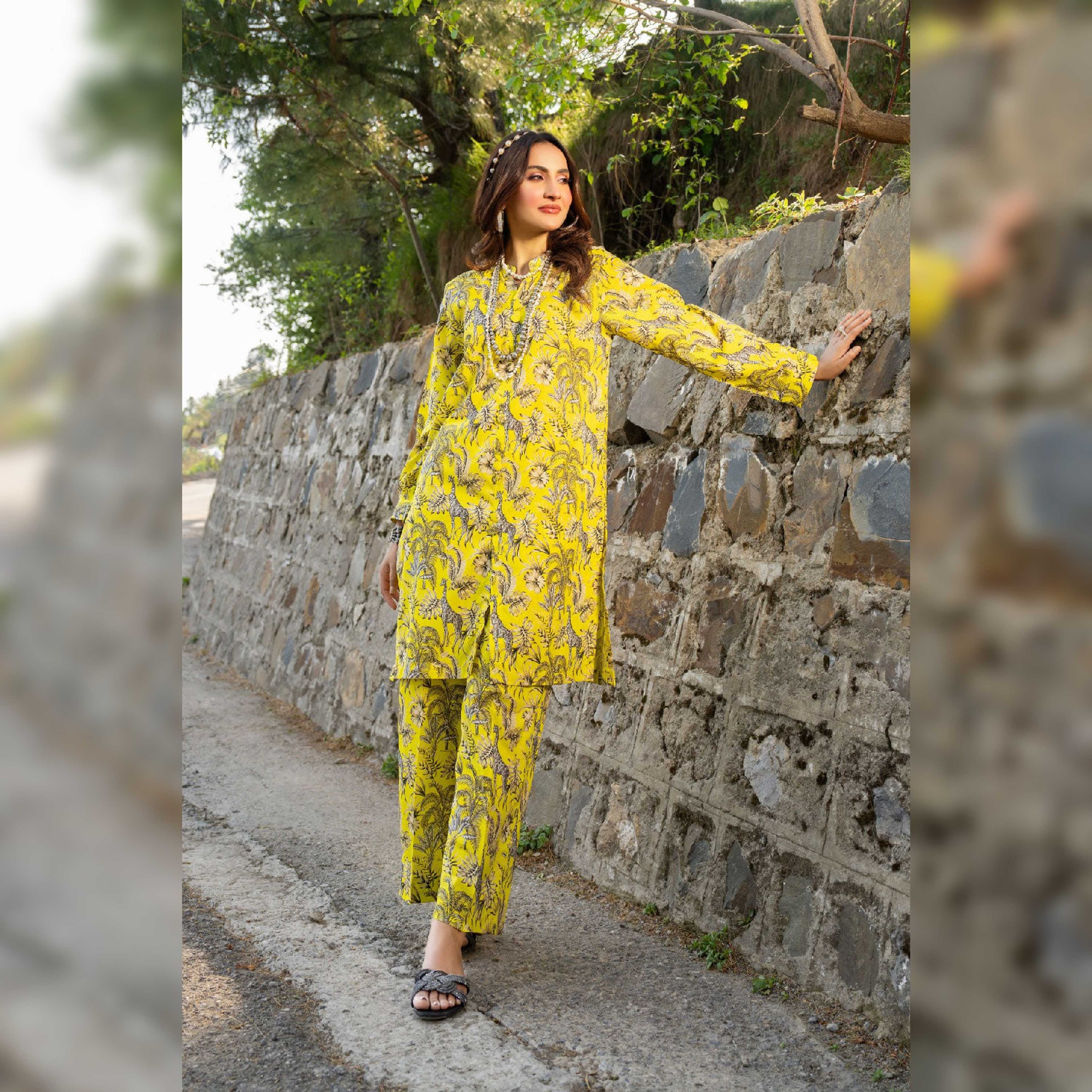 Ittehad 2PC Unstitched | Printed Lawn Shirt + Trouser