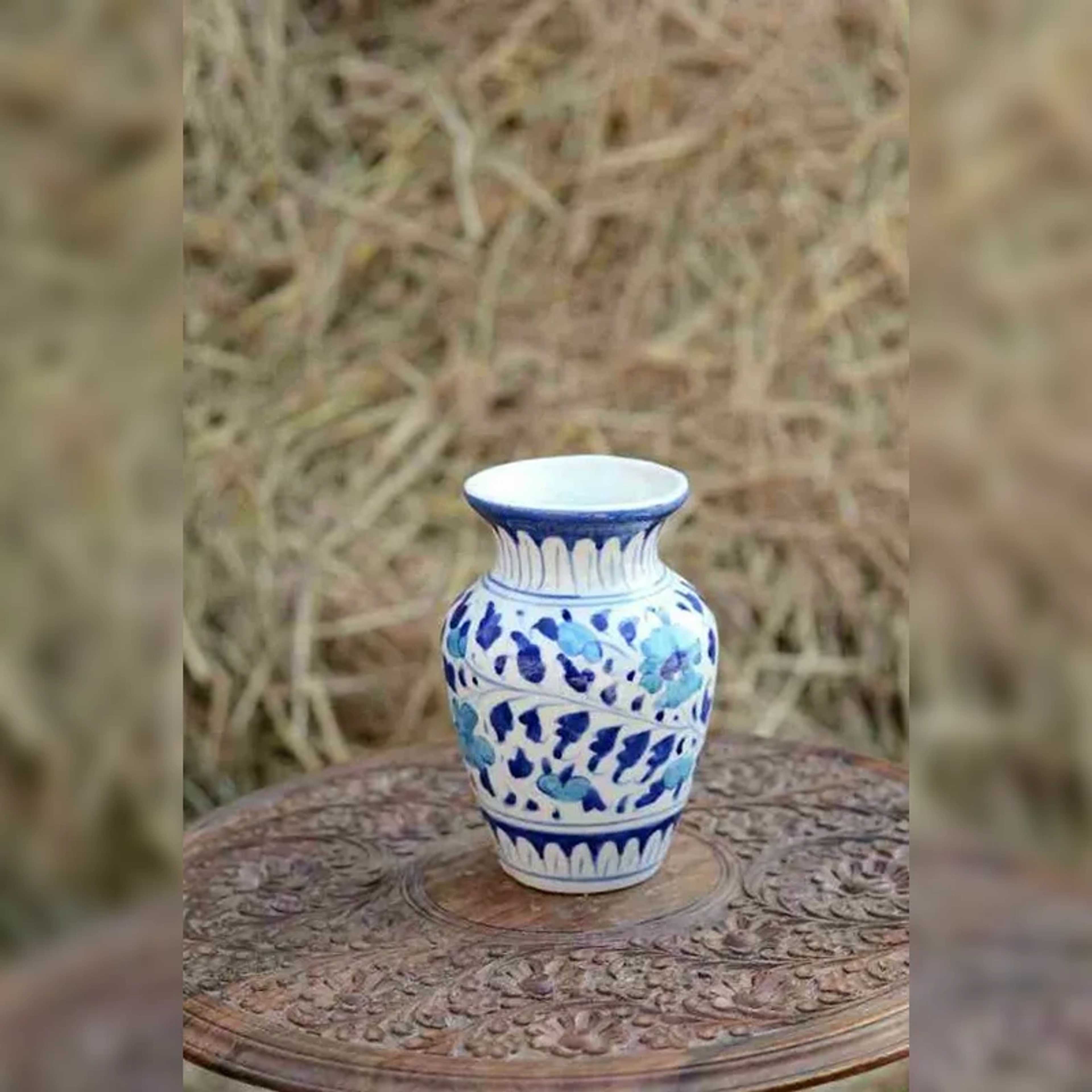 Multani Art Blue Pottery Vase – Unique Handcrafted Design - Product Main Image