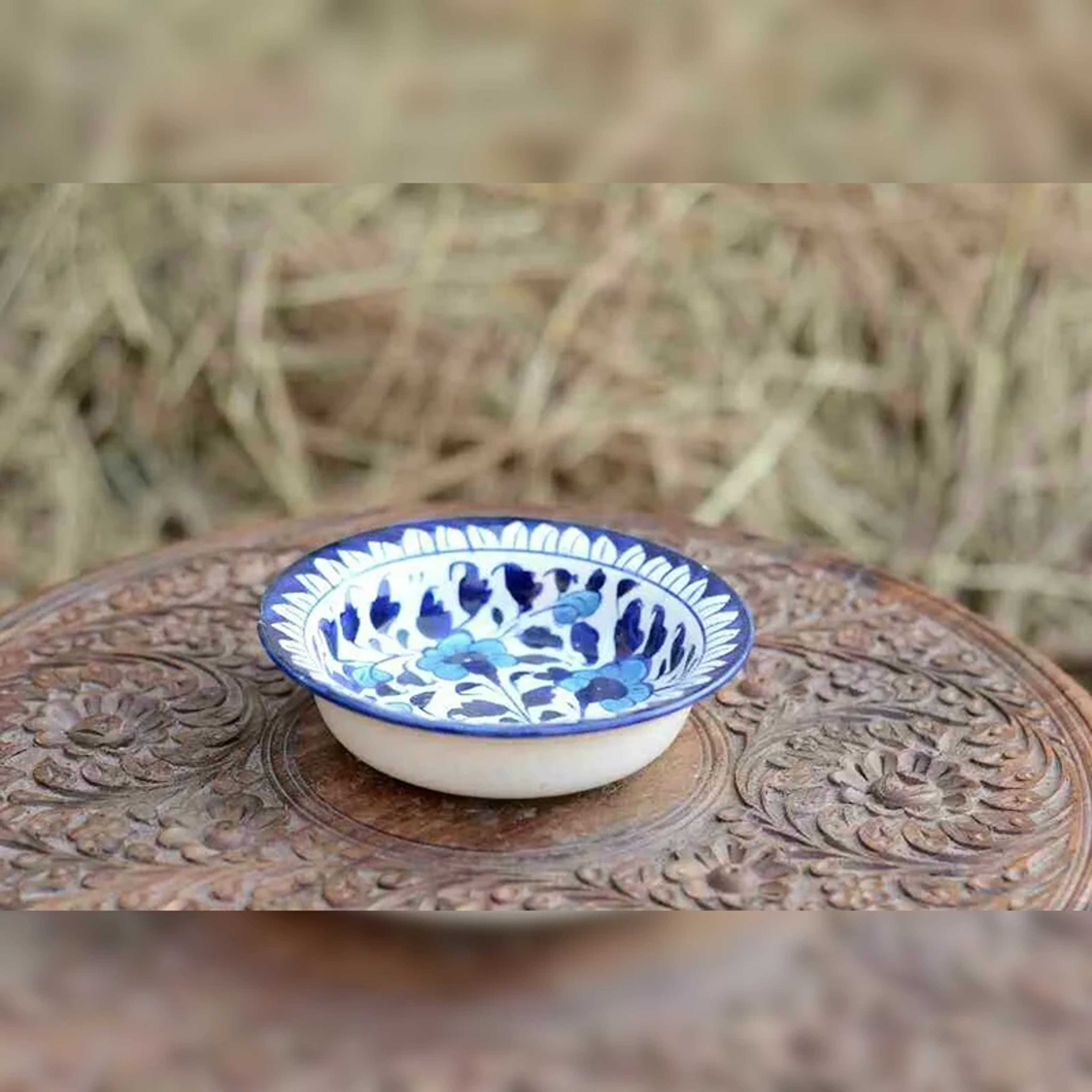 Ceramic Serving Bowl – Blue Pottery | Multani Art - Product Main Image
