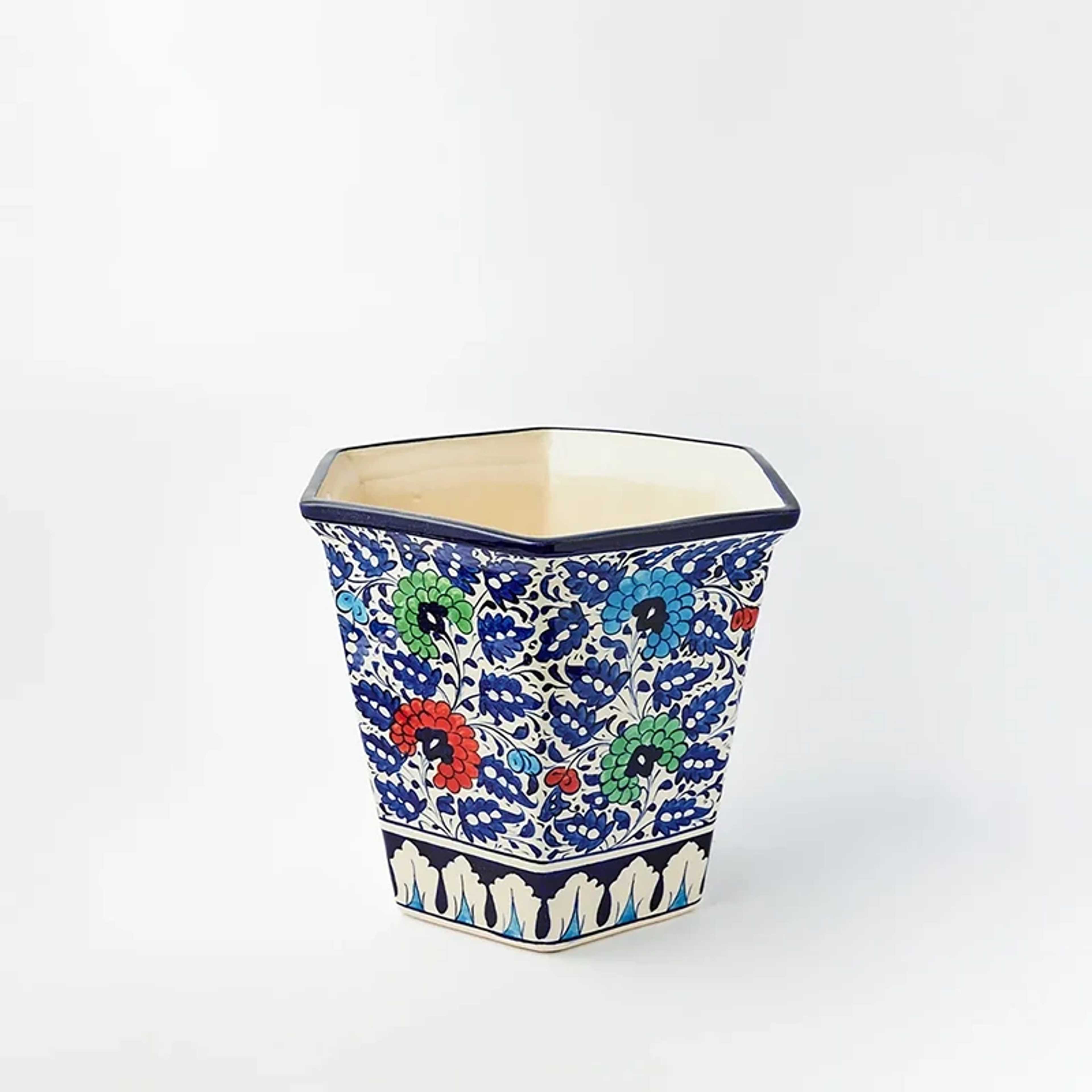 Ceramic Blue Pottery Planter Multani Art | Unique Designs - Product Main Image