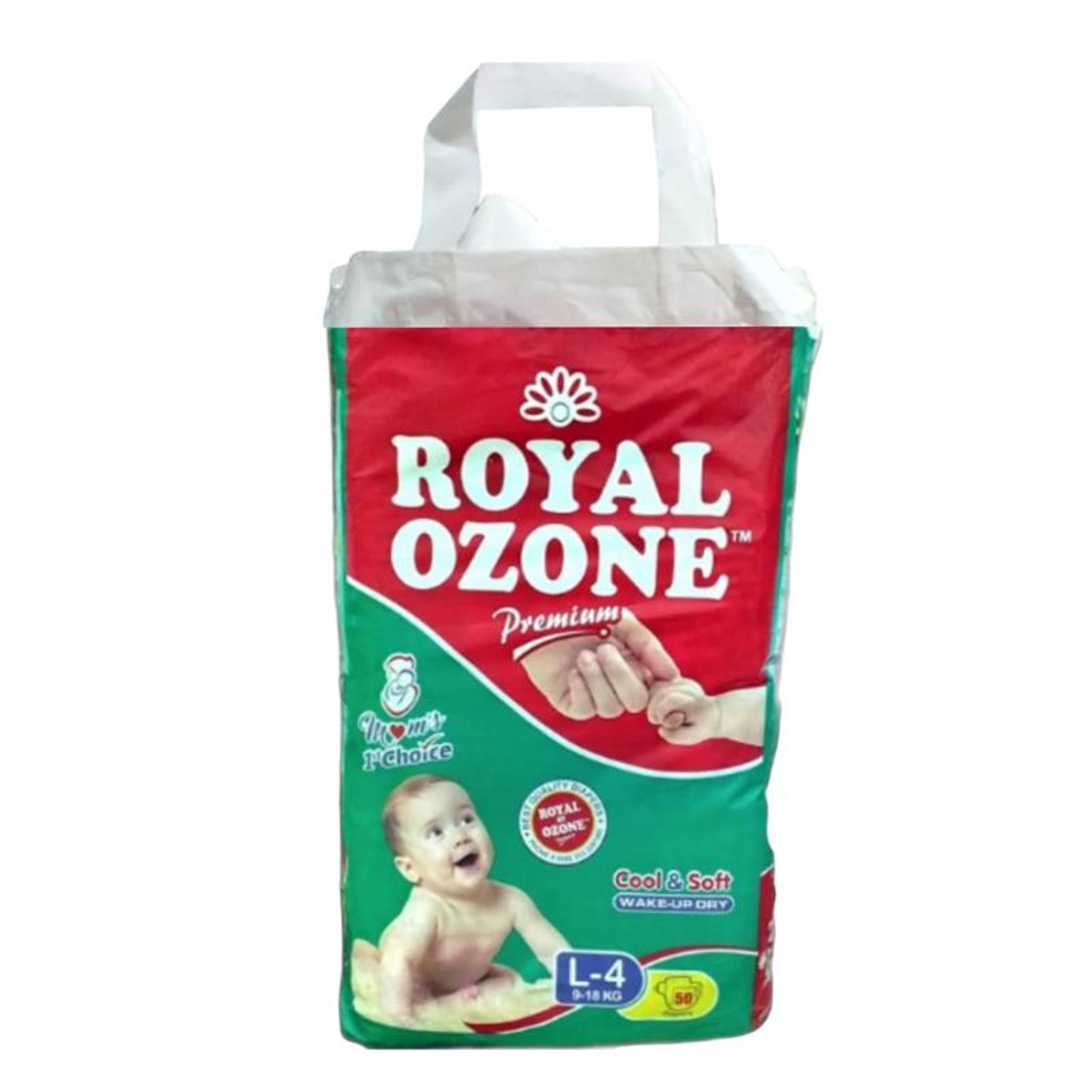 ROYAL Ozone Baby Diaper - Large Size 4 (50pcs)