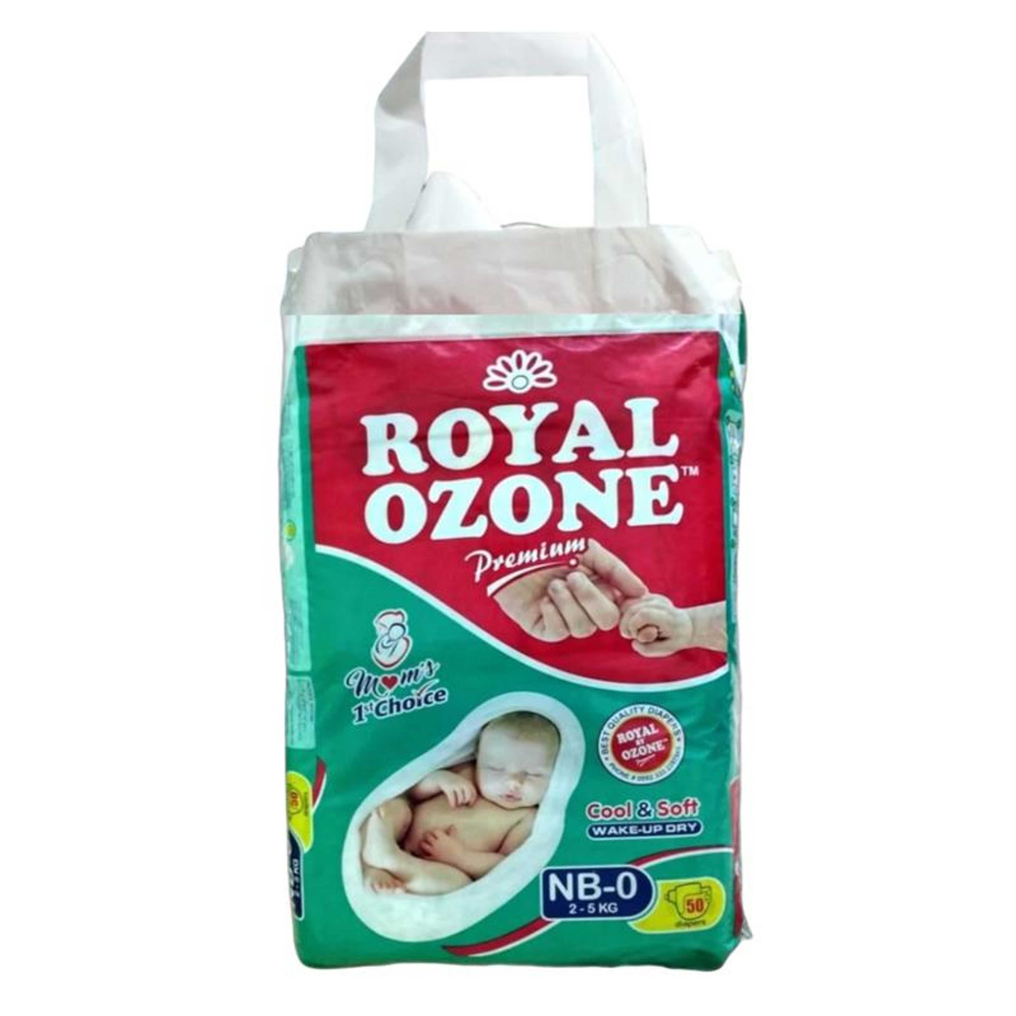 ROYAL Ozone Baby Diaper - NEWBORN - 2-5kg - 50pcs